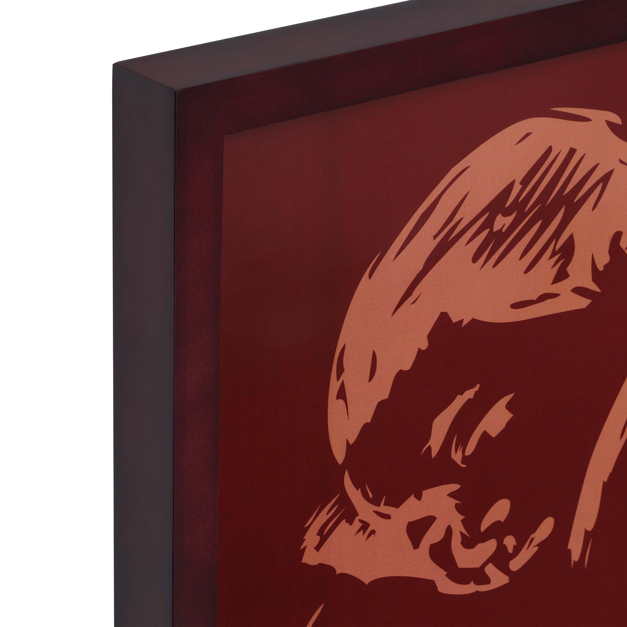12x12 Inch Mahogany Wood Picture Frames - Set of 4 with Shatter-Resistant Acrylic & MDF Backing - 1.5