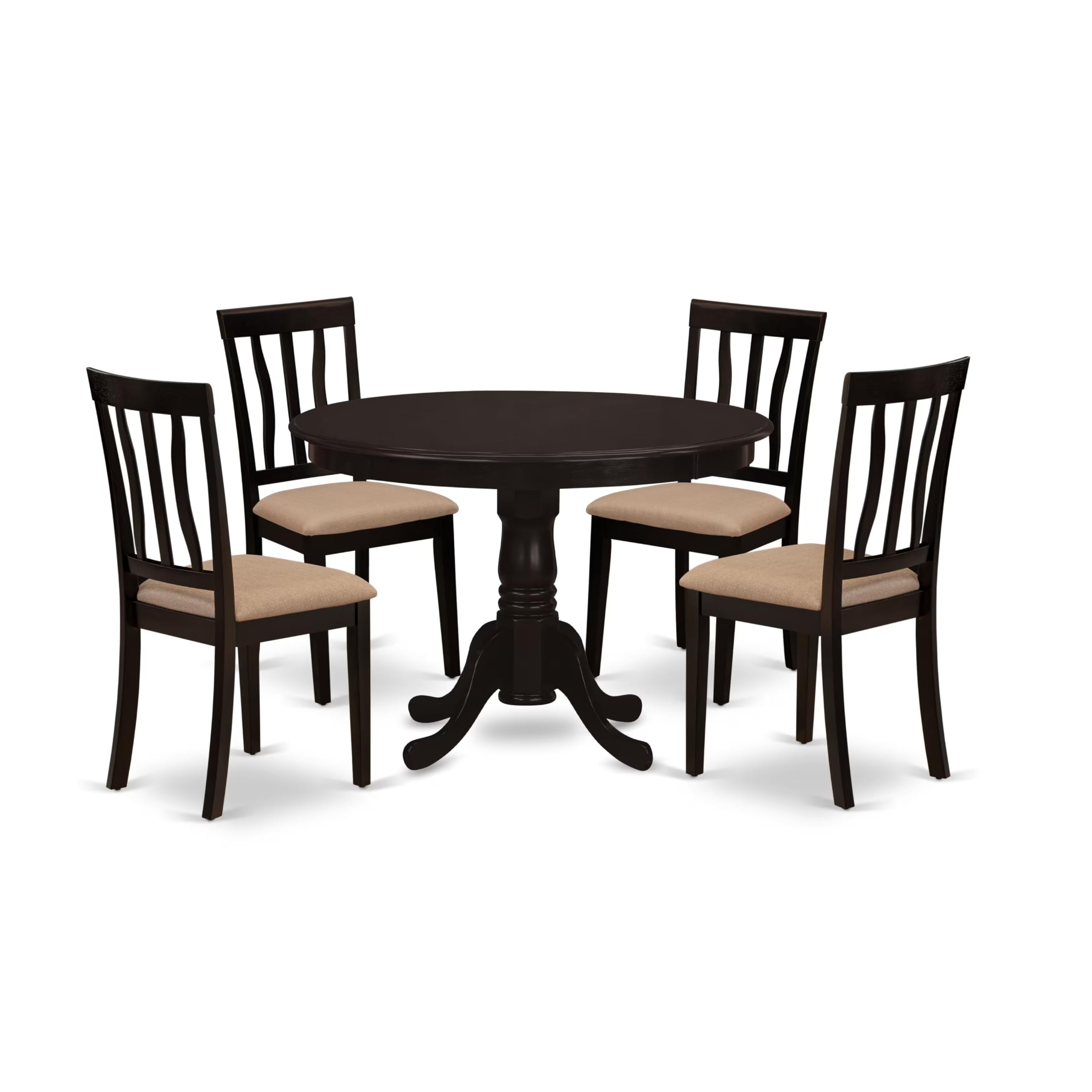 East West Furniture HLAN5-CAP-C 5-Piece Cappuccino Kitchen Dining Set - 42