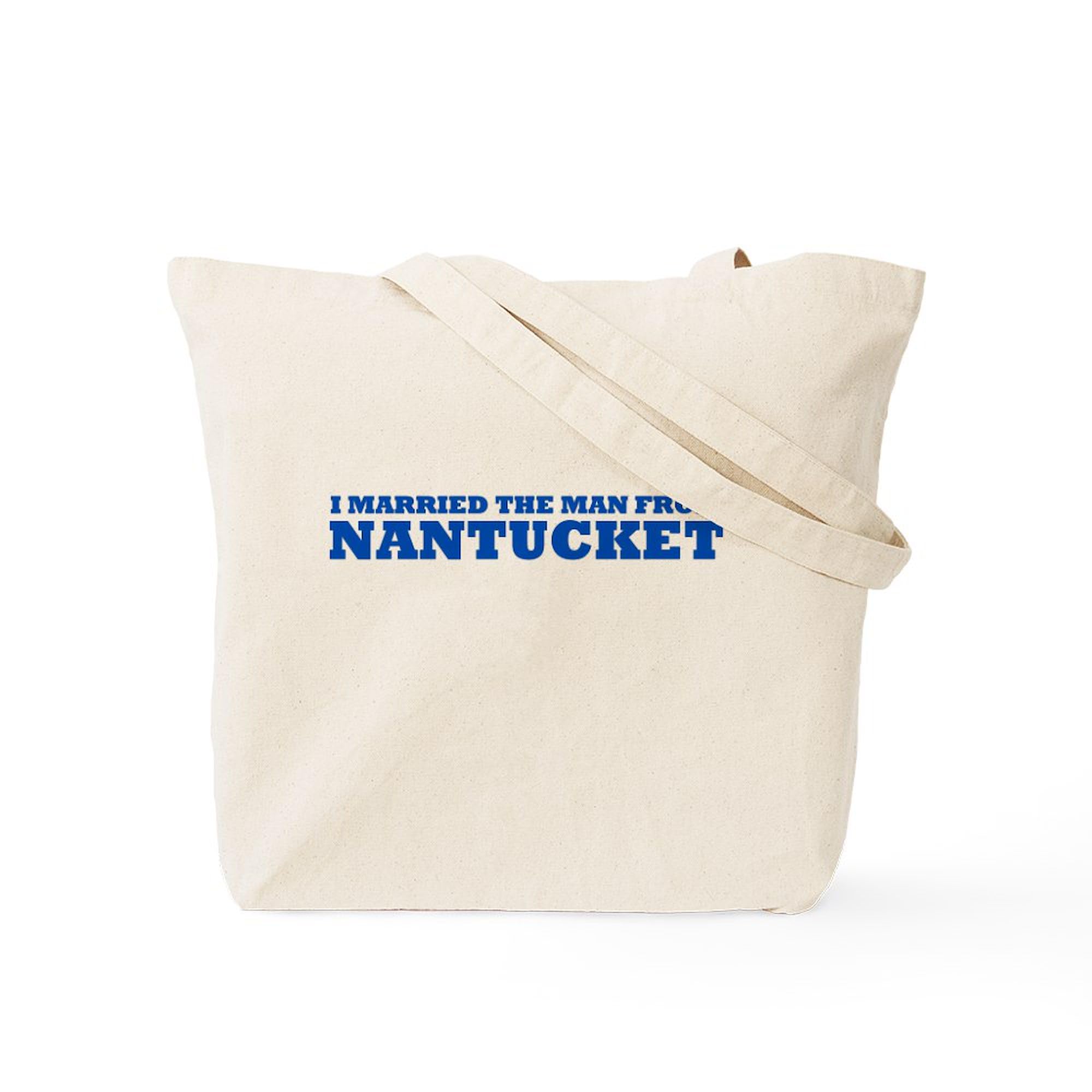 I Married The Man From Nantucket Tote Bag - Natural Canvas Reusable Shopping Bag for Groceries, Beach & Daily Use | CafePress
