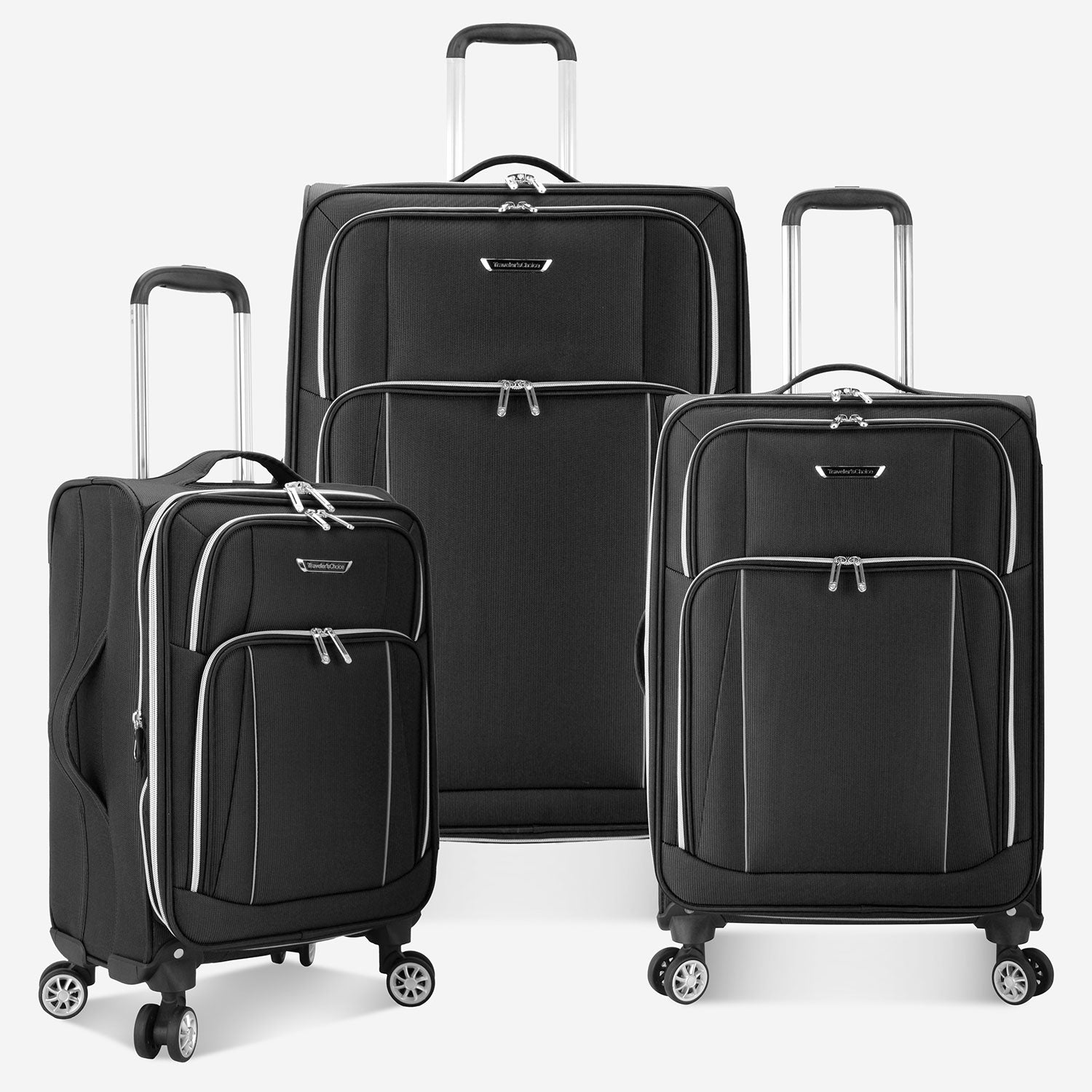 Lares 3-Piece Expandable Luggage Set with Spinner Wheels - Perfect for International Travel & Family Vacations