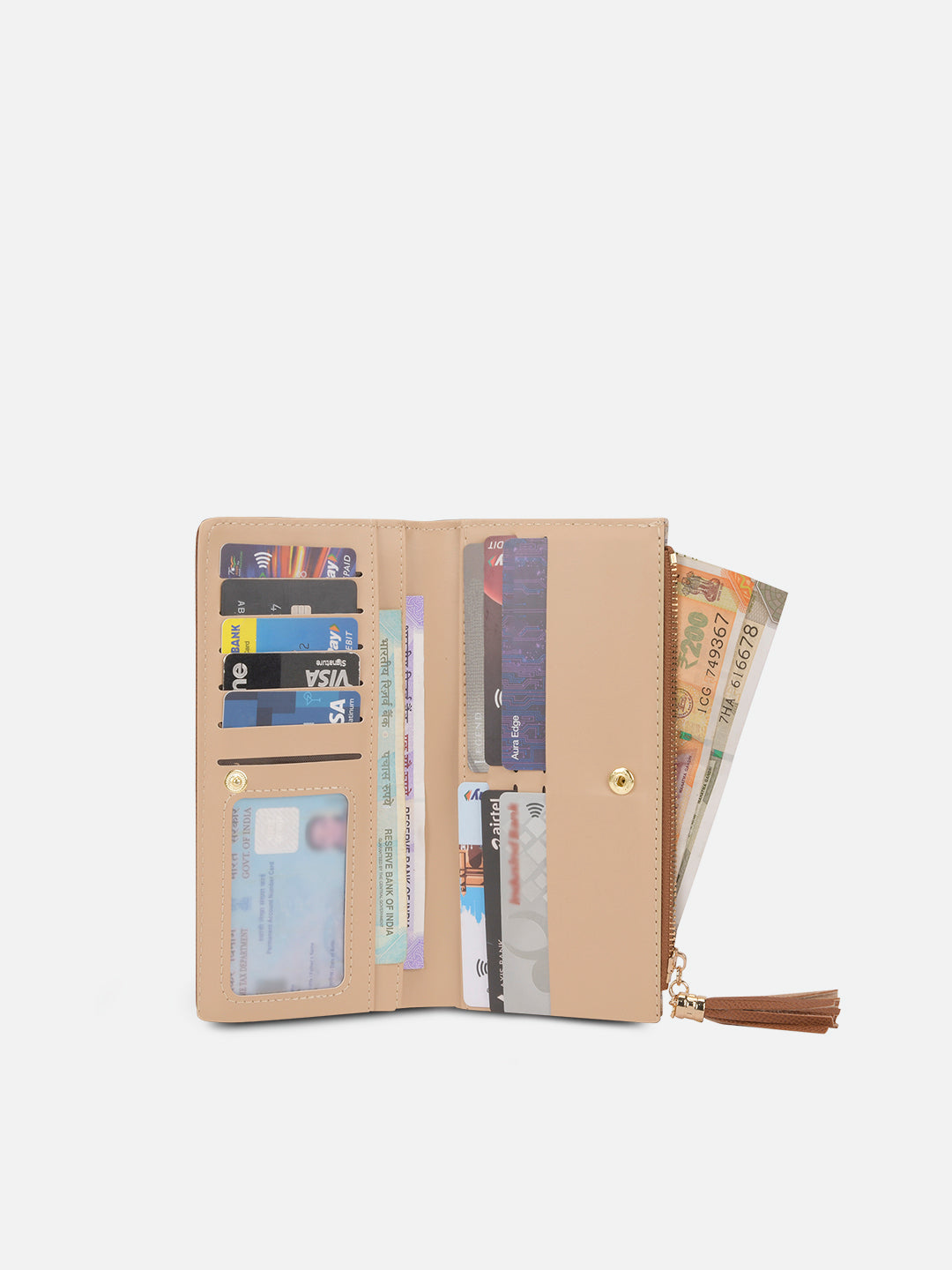 Mono Safain25 Large Bifold Zip Wallet for Men - RFID Blocking Leather Wallet with Multiple Card Slots & Cash Pocket - Perfect for Travel, Business, and Everyday Use