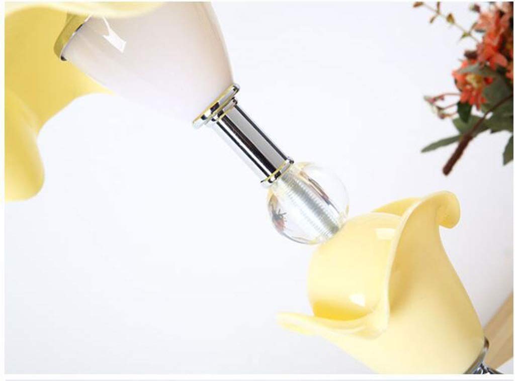 Double Lamp Kids Study Desk Light with Metal Base & Acrylic Shade - Adjustable LED Reading Lamp for Children's Room (Yellow) - Perfect for Homework, Reading & Nighttime Study Sessions