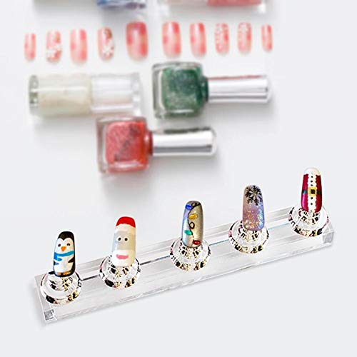 Magnetic Nail Practice Stand for Acrylic Nail Art - Silver | DIY Nail Training & Display