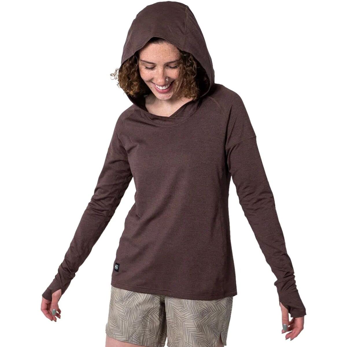 Flylow Women's Moonlight Hooded Sun Shirt - UPF 50+ Lightweight Long Sleeve Shirt for Hiking, Mountain Biking, Kayaking & Outdoor Adventures | Sun Protection & Breathable for Summer Activities