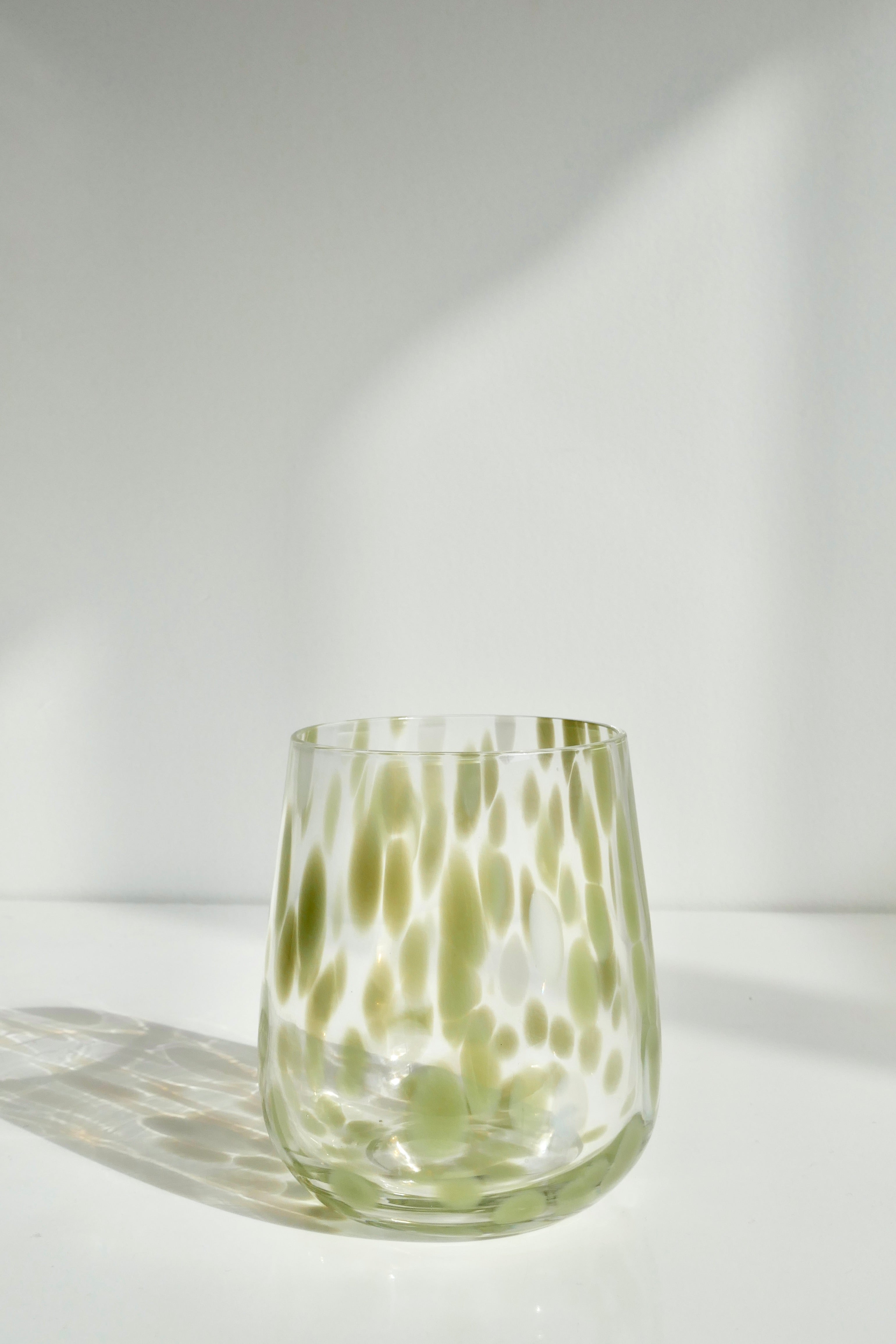 Freckle Olive 7x10cm Glass Tumbler - Insulated Drinking Cup for Coffee, Tea & Cold Beverages - Perfect for Home, Office & Outdoor Use