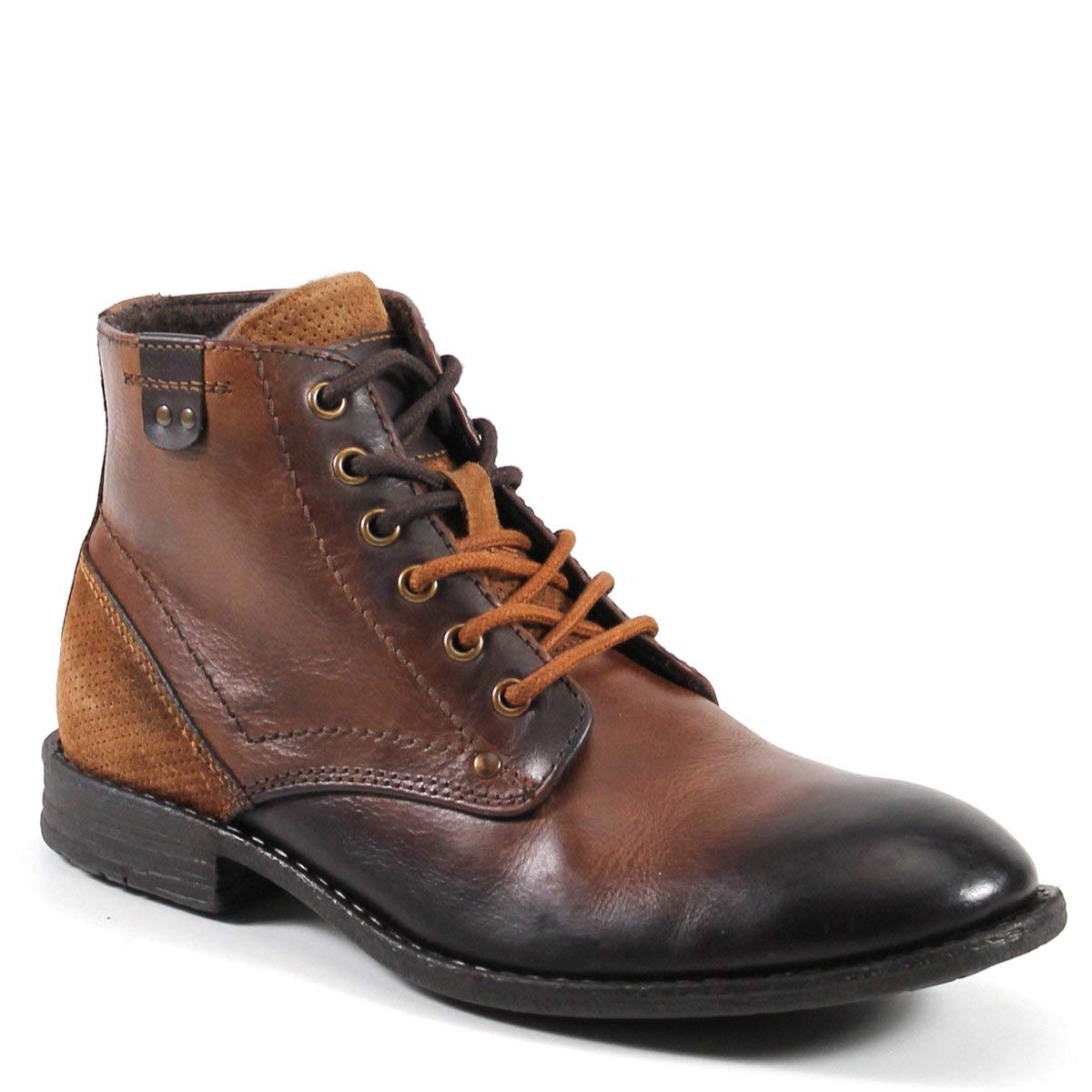 Testosterone Shoes Men's Fight Song Lace Up Derby Boots - Stylish Casual & Work Boots for Everyday Wear, Office, and Outdoor Activities