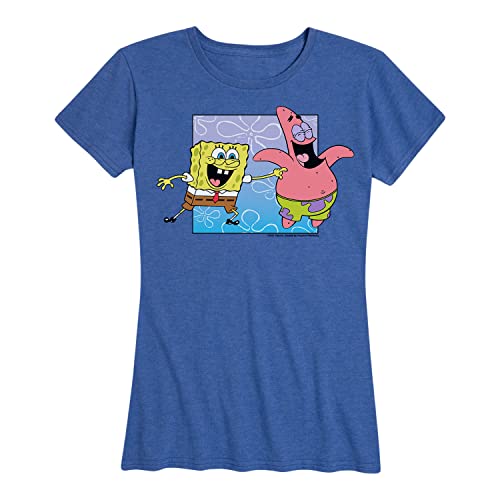 Boxed Spongebob Art - Heather Royal Blue