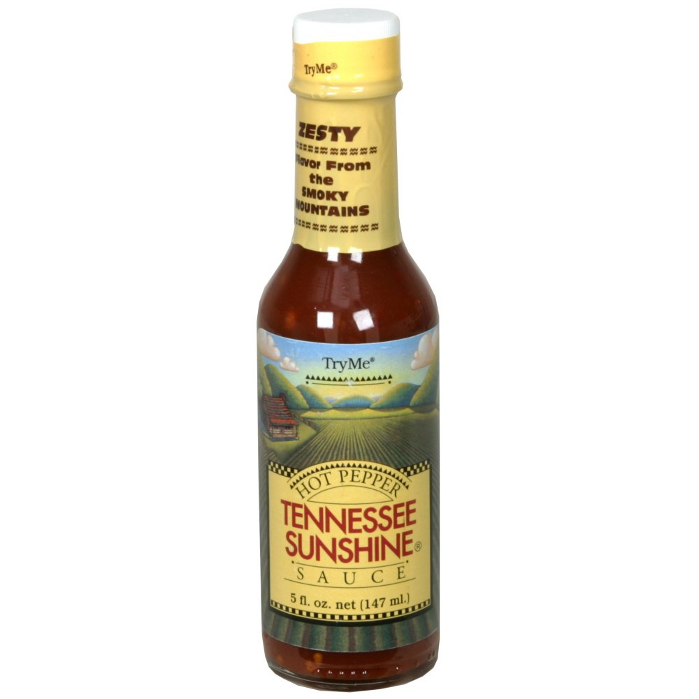 TryMe Tennessee Sunshine Hot Pepper Sauce - 5 oz (Pack of 2) - Spicy Flavor for Wings, Tacos & BBQ - Made in USA