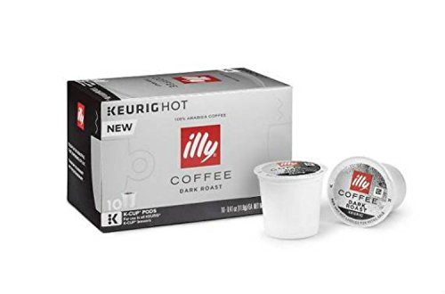 illy® Dark Roast K-Cup® Coffee Pods - 10 Count Box | Rich & Bold Espresso Blend for Keurig Brewers - Perfect for Morning Energy & Office Coffee Breaks