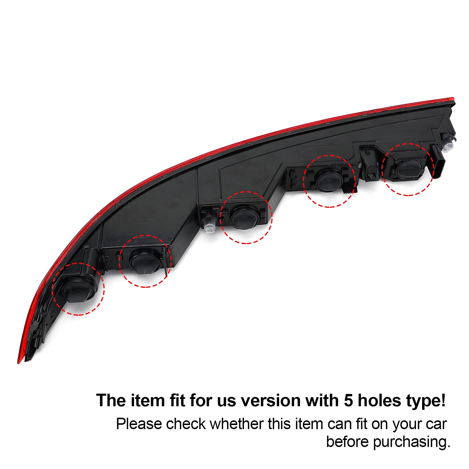 Areyourshop Car Right Rear Bumper Taillight Brake Stop Lamp Compatible with Audi Q5 2018-2021 (Part #80A945070A) - Perfect for Night Driving & Enhanced Safety