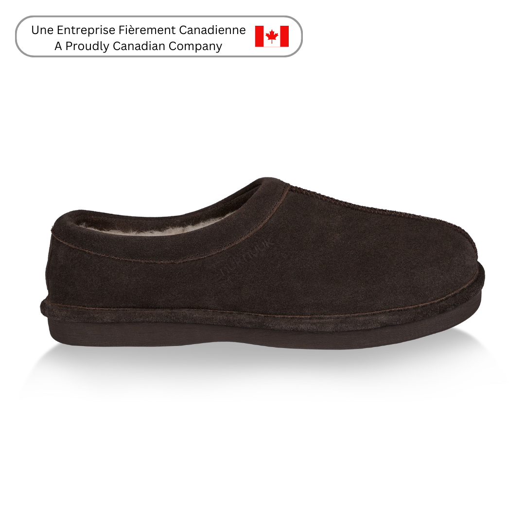 Thomas Men's Slippers - Dark Brown Comfortable House Shoes for Indoor & Outdoor Use - Cozy Home, Lounge, and Backyard Wear