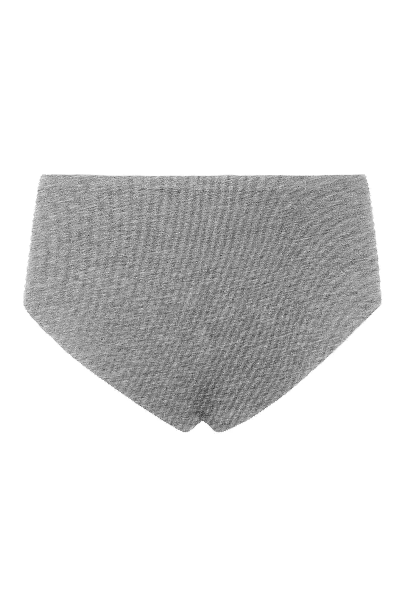 Odette Women's Organic Cotton Briefs - Soft Breathable Underwear for Everyday Comfort | Grey | Perfect for Yoga, Sleep & Daily Wear