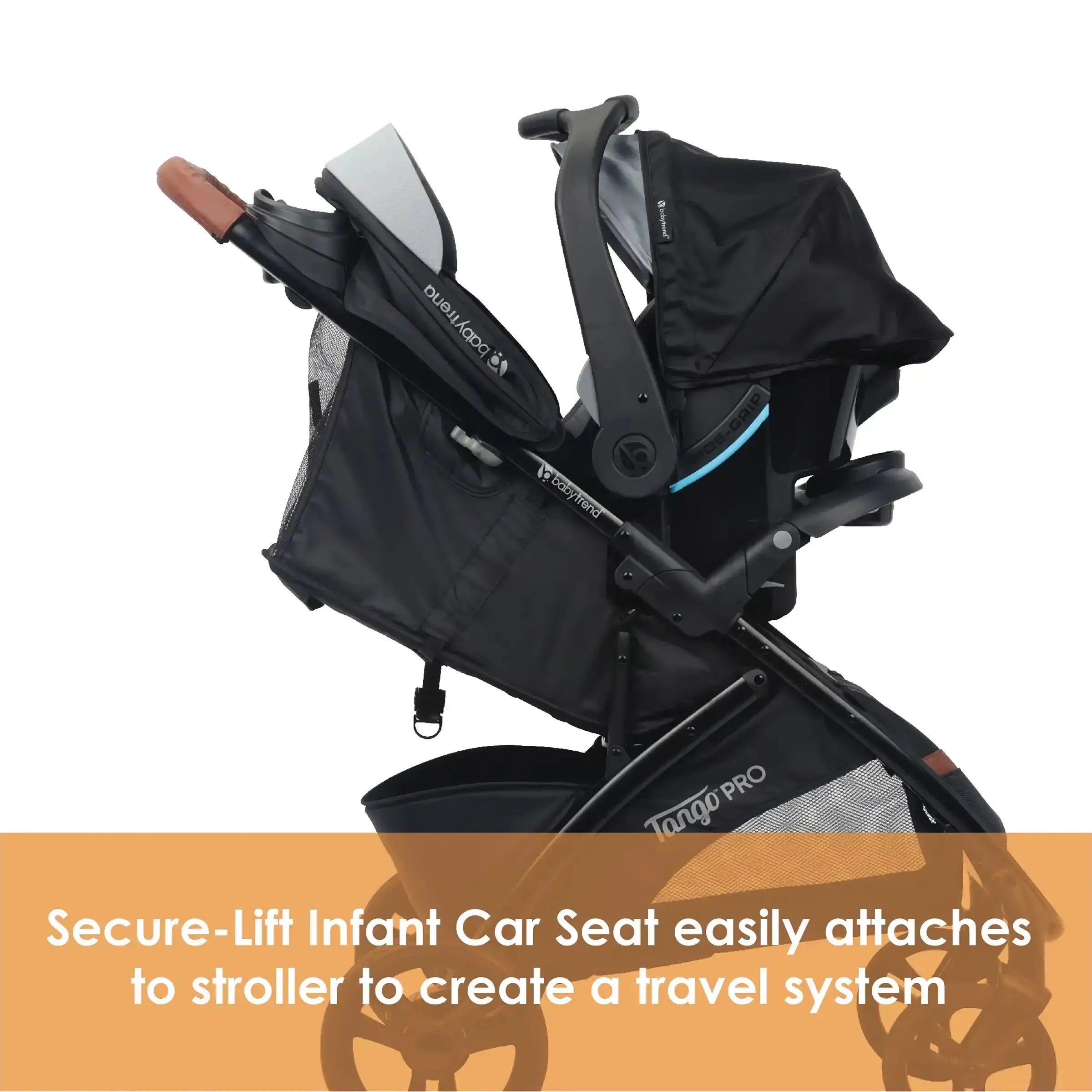 Tango™ PRO Stroller Travel System with Secure Lift Infant Car Seat - Lightweight Baby Stroller & Car Seat Combo for Newborns to Toddlers - Perfect for Travel, Shopping, and Daily Walks