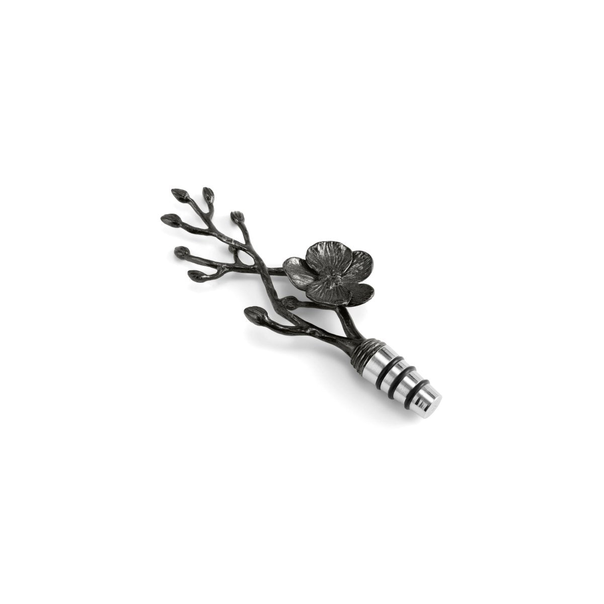 Premium Black Orchid Wine Stopper - Elegant Glass Wine Bottle Sealer for Preserving Freshness - Perfect for Parties, Gifts & Home Bars