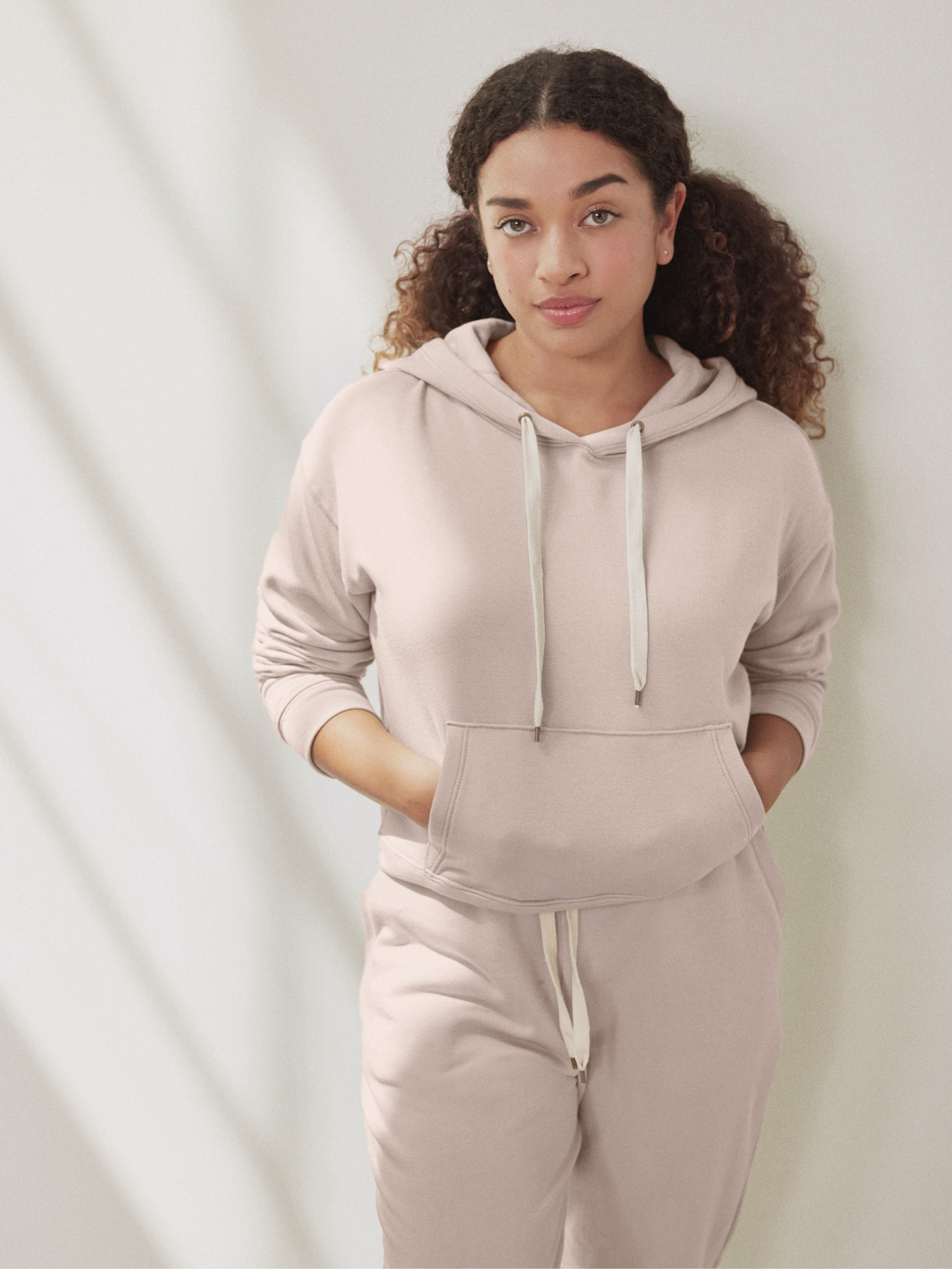 Women's Fleece Cropped Hoodie - Soft Cozy Pullover Sweatshirt for Casual Wear, Gym, Running & Outdoor Activities