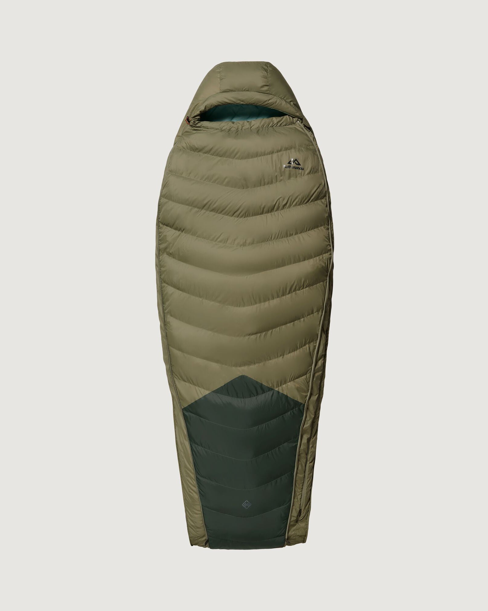 Vurso 2°C Lightweight Compact Sleeping Bag for Camping & Hiking - Regular Size, Beech/Dark Moss - Perfect for Backpacking, Outdoor Adventures & Cold Weather Camping