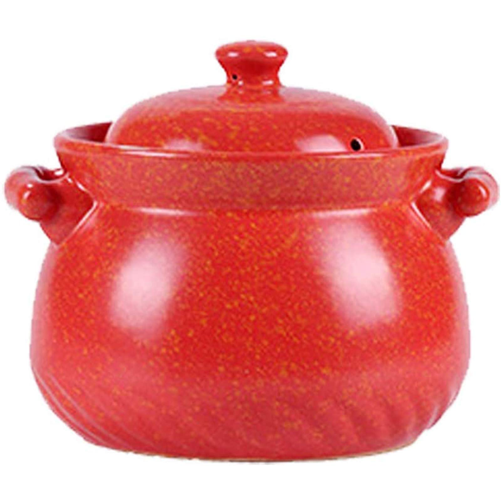 YEstge 20cm Chinese Casserole Clay Pot - High Temperature Resistant Ceramic Stew Pot with Lid for Gas Stove, Perfect for Cooking Soup, Porridge & Asian Dishes | Ideal for Home Kitchen & Daily Cooking