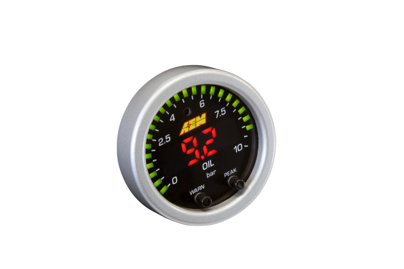 AEM X Series 0-150 PSI Oil Pressure Gauge Kit - High Performance Engine Monitoring for Racing, Off-Road & Classic Cars