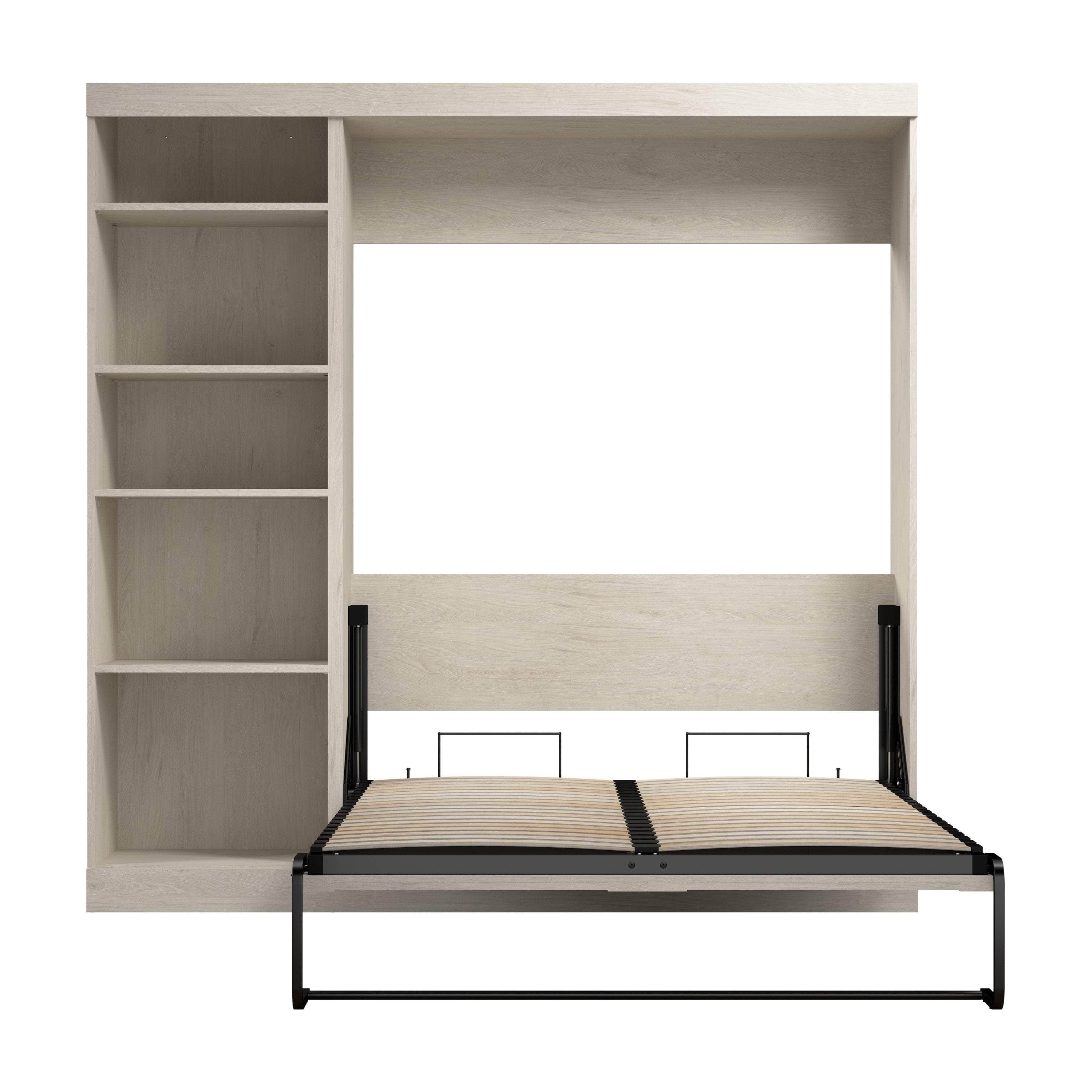 Pur Full Murphy Full Bed with Storage Unit (84W) - 7 Color Options | Space-Saving Wall Bed for Small Apartments & Guest Rooms