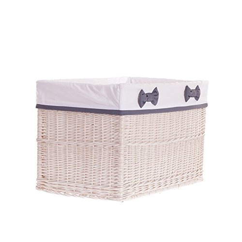 3-Pack Woven Wicker Shelf Baskets - Natural Storage Bins for Bathroom, Kitchen & Bedroom Organization - Home Decor Storage Boxes for Shelves, Cabinets and Closet Organization