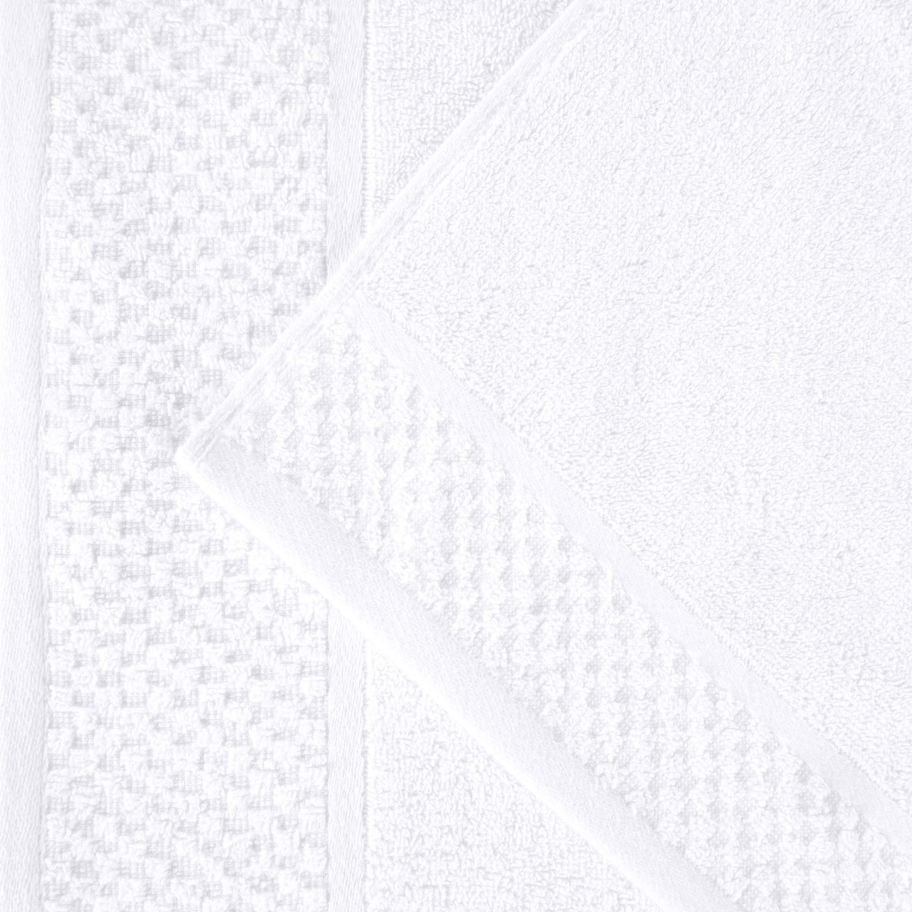 Premium 8-Piece Cotton Jacquard Towel Set - Solid & Two-Toned Colors for Bath, Spa & Guest Use - Soft & Absorbent Luxury Towels for Home & Hotel