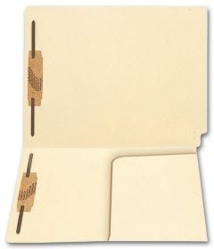 EGP File Folder with Half Pocket and Two Fasteners - 100 Pack for Office Organization, Document Storage, and School Supplies