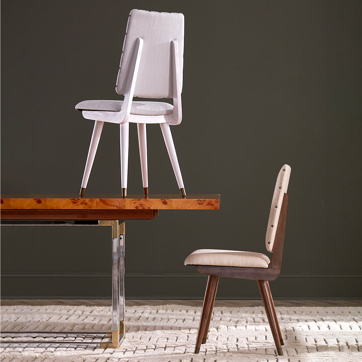 Camille Dining Chair - Modern Wooden Dining Room Chair with Upholstered Seat - Perfect for Kitchen, Dining Room, and Home Office Use