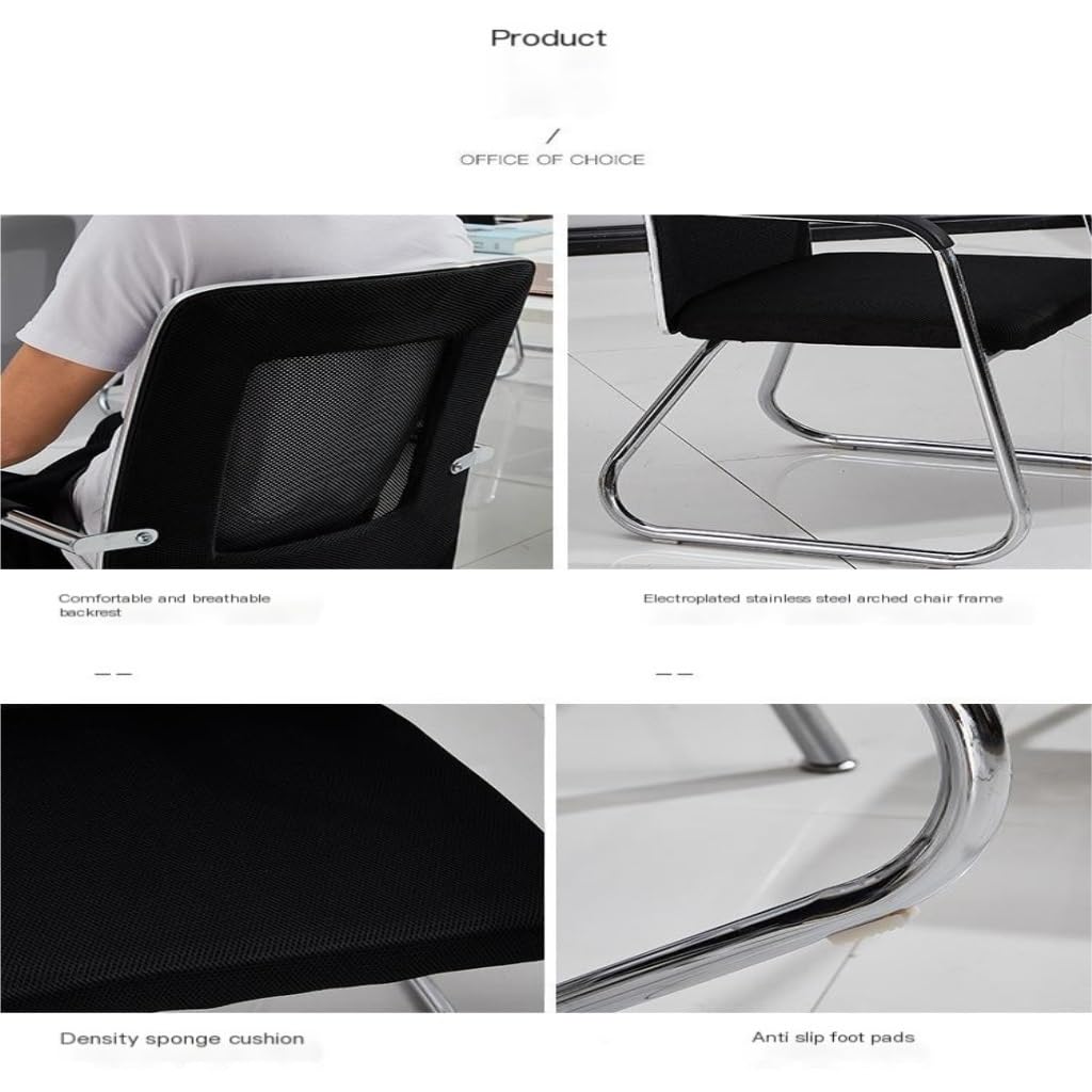 Ergonomic Mesh Office Chair - Adjustable Height, Lumbar Support & Breathable Backrest for Home Office, Conference Room, Gaming & Work (Black, Size A) - Perfect for Long Hours Sitting & Comfortable Workspace Setup