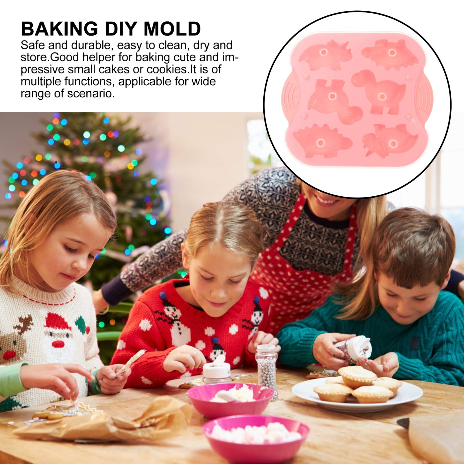 **Hemoton Silicone Cake Molds for Baking - DIY Fondant, Cookie, Biscuit, Gummy & Jelly Candy Molds - Reusable Non-Stick Dessert Molds for Rice Cakes, Ice Cubes & Kids' Treats - Perfect for Birthday Parties, Holiday Baking & Homemade Desserts**