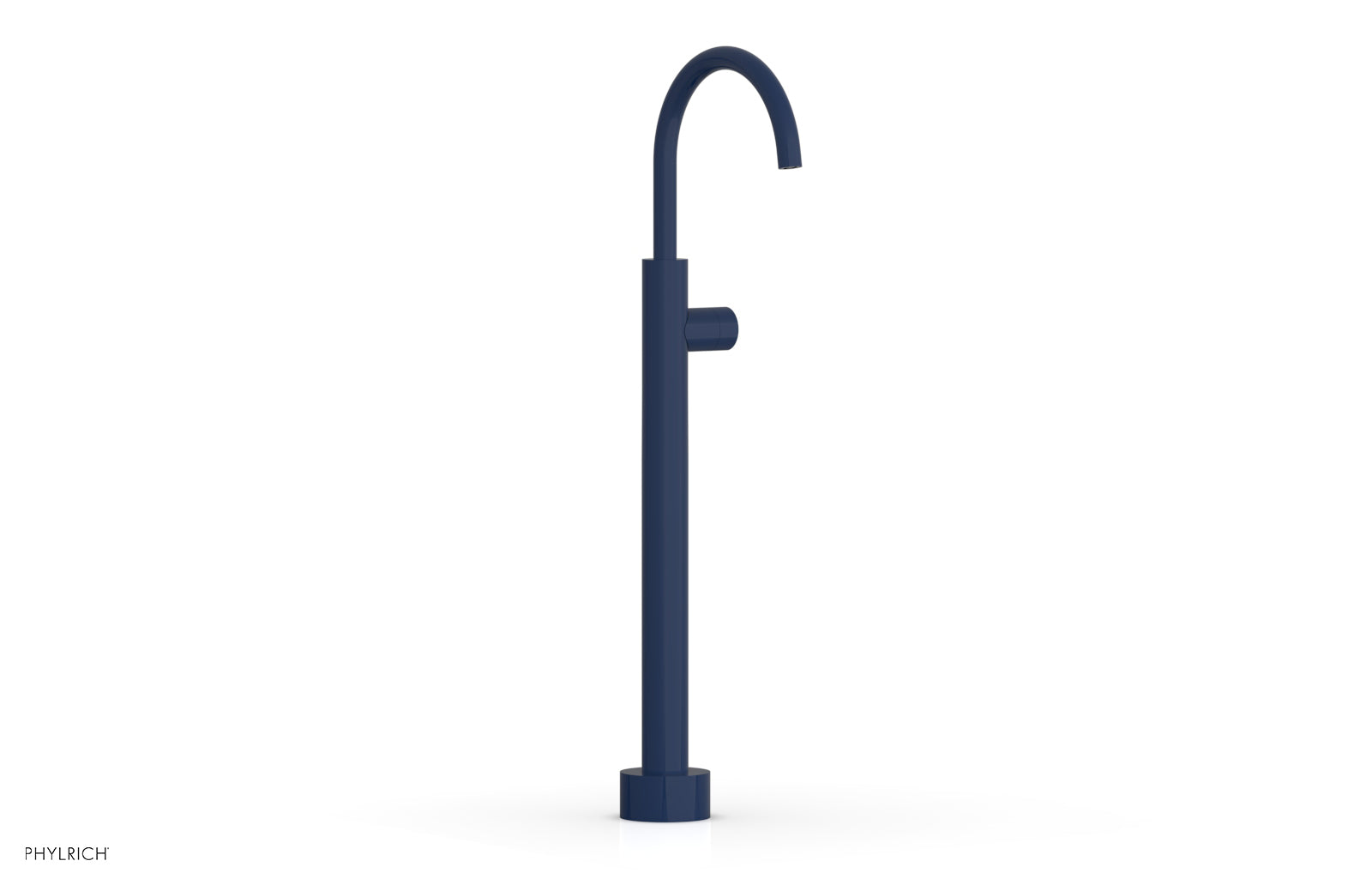BASIC II Low Floor Mount Tub Filler with Smooth Handle - Model 230 46 04 - Perfect for Modern Bathroom Renovations and Spa-Like Showers