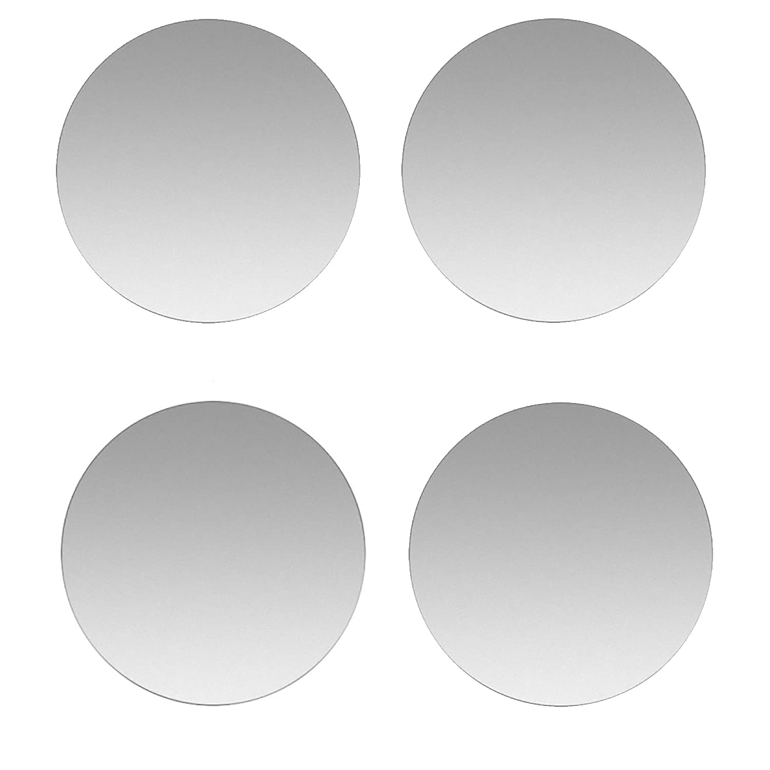 Magnetic Phone Mount Metal Plates - 4 Pack Silver Round Iron Discs with 3M Adhesive for Car, Wall & Phone Holder | Compatible with Most Smartphones | Perfect for Driving, Office & Home Use