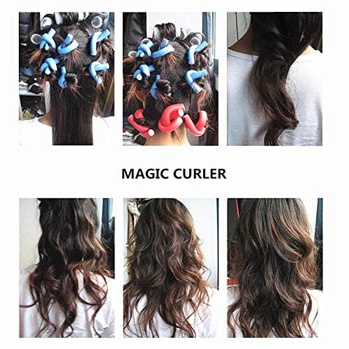Spiral Hair Curling Flexi Rods Set - 20-Piece Heatless Curlers for Soft Waves & Defined Curls (2 Sizes) | No Heat Hair Styling Tools for Natural Curly Hairstyles | Perfect for Overnight Styling & Damage-Free Hair Care