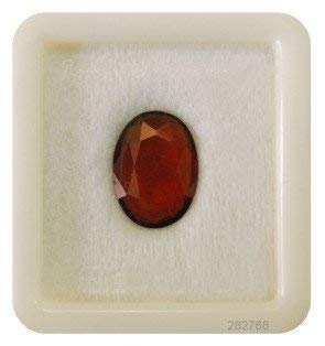 Certified Natural Hessonite Garnet (Gomed) - 6.42 Carat (7.25 Ratti) Unheated & Untreated A+ Quality Loose Gemstone for Jewelry Making - Perfect for Rings, Pendants & Necklaces for Men & Women