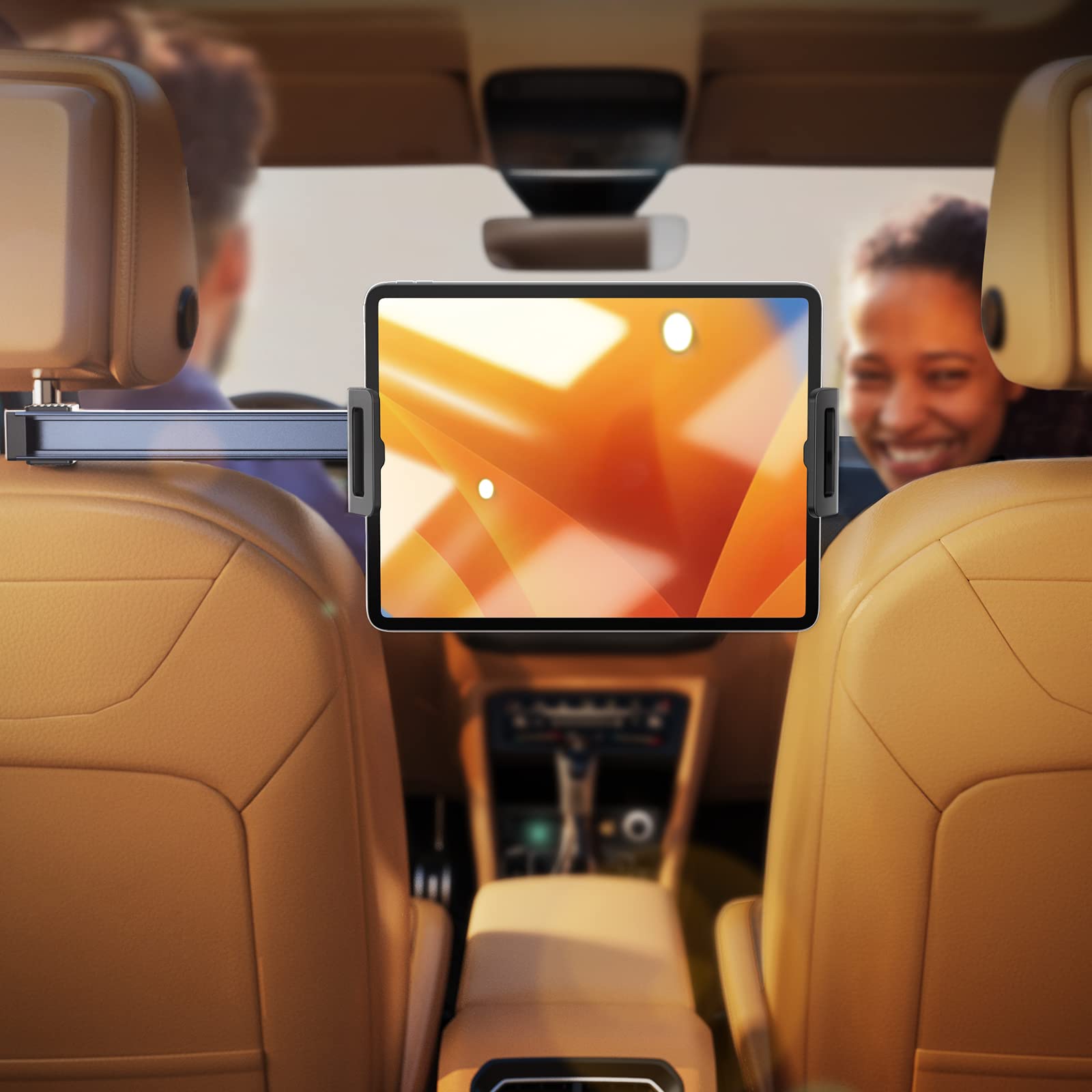 LISEN Universal Car Headrest Tablet Holder - Adjustable iPad Mount for 4.7-12.9