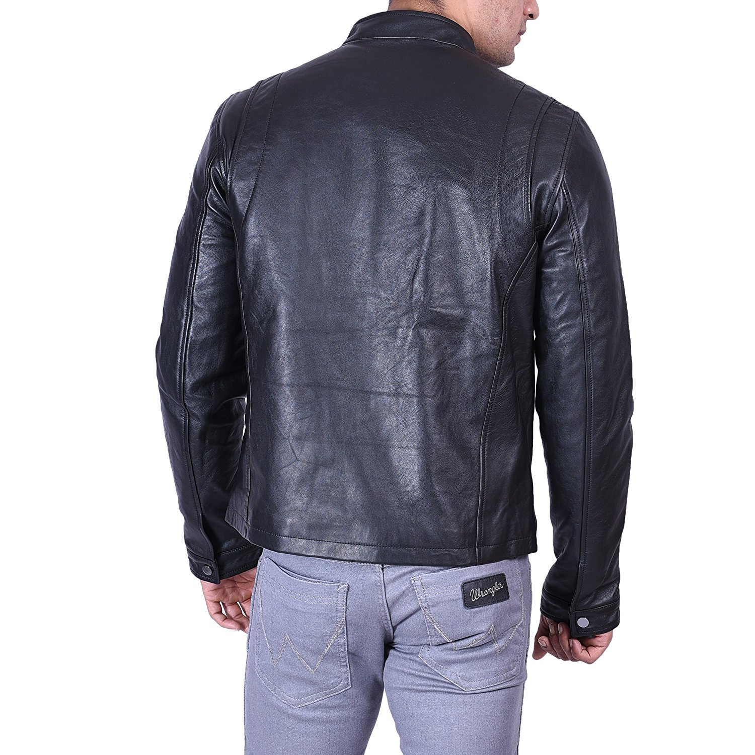 SID Men's Genuine Leather Biker Jacket - Stylish Casual Wear for Motorcycle Riding & Everyday Outfits