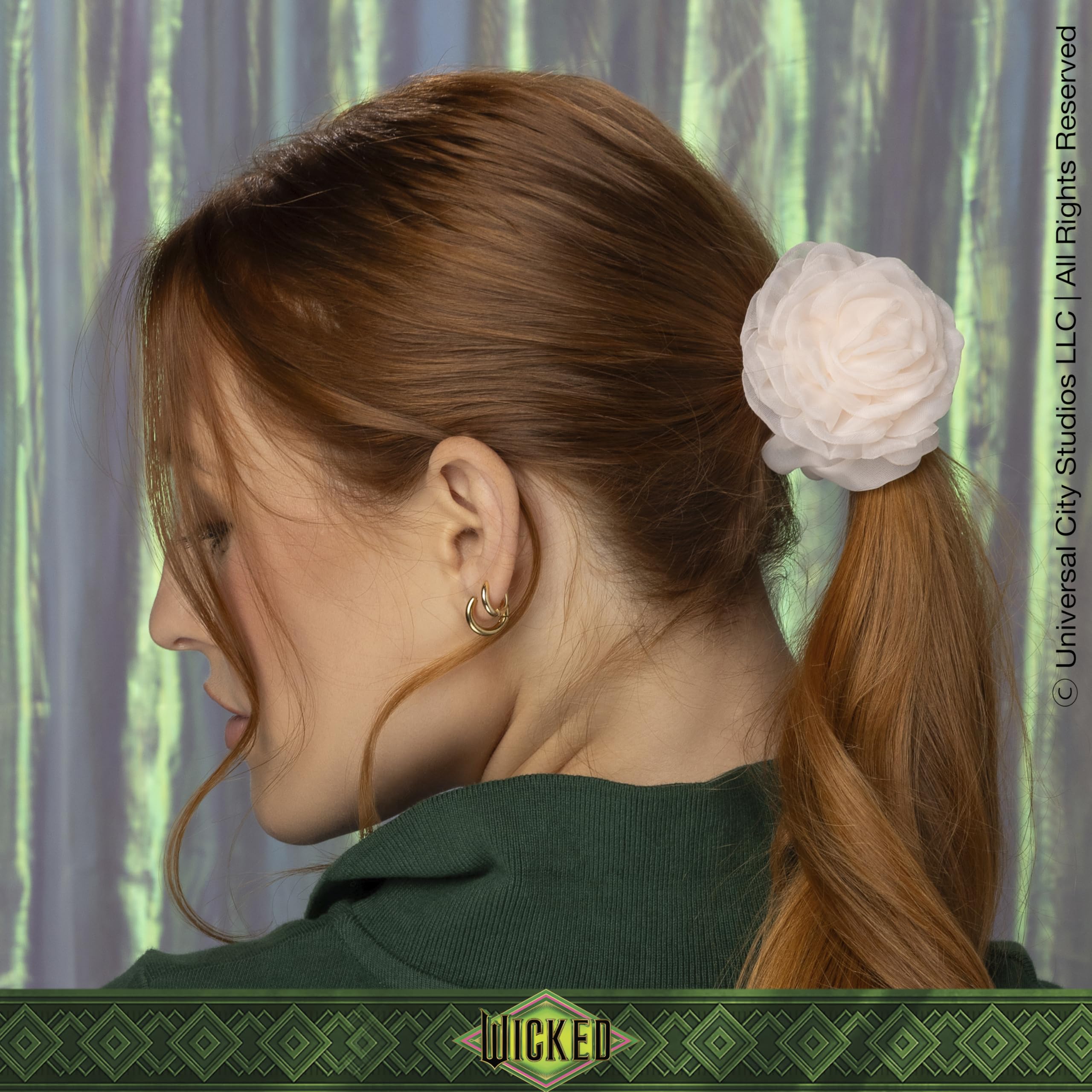 Wicked Glinda Scrunchie & Hair Clip Set - 7 Piece Hair Accessories for Women & Girls | Gift for Her | Scunci by Conair | Perfect for School, Parties & Everyday Styling