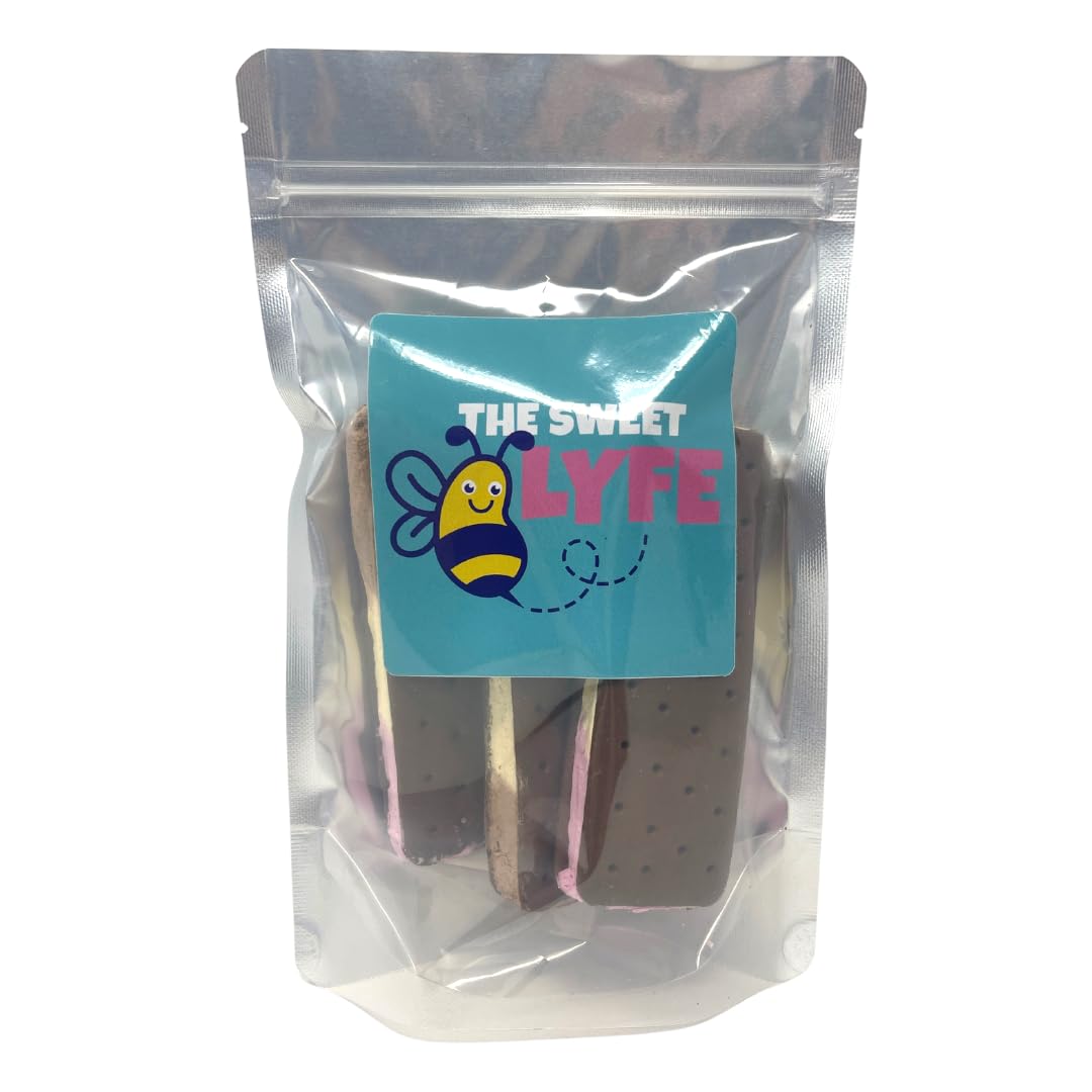 Freeze Dried Ice Cream Sandwich - Neapolitan Flavor (Strawberry, Chocolate, Vanilla) - 3 Pack - Perfect for Camping, Hiking & Emergency Food Storage