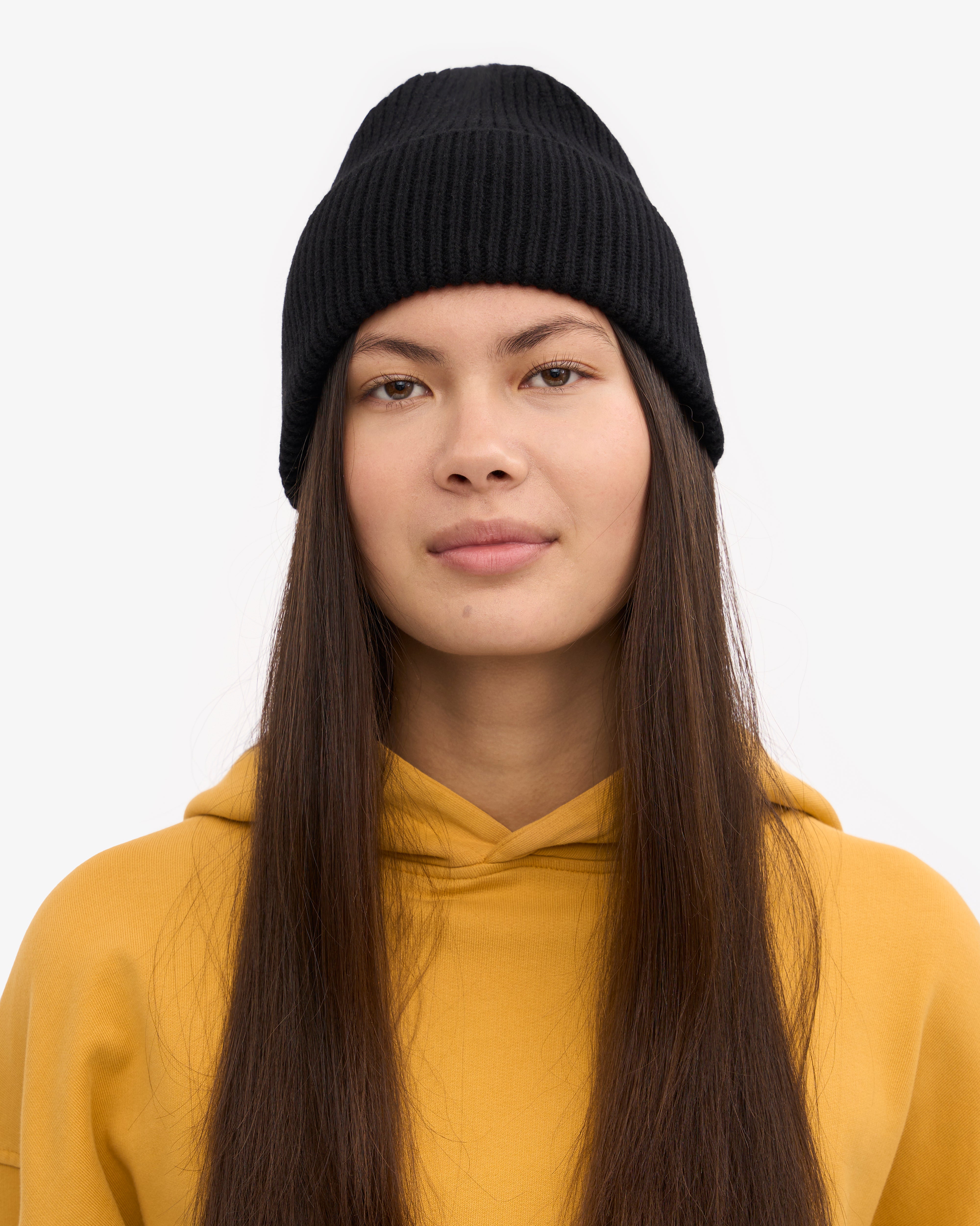 Premium Merino Wool Beanie for Men & Women - Ultra Soft Winter Hat, Deep Black - Perfect for Skiing, Hiking & Cold Weather Outdoor Activities