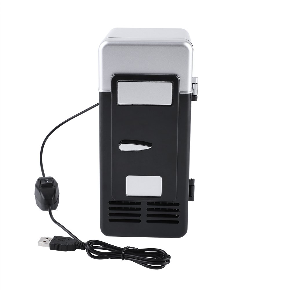 LetCart Mini USB Fridge - 4L Portable Cooler & Warmer with LED Light for Drinks, Cans, Skincare - Perfect for Office, Car, Dorm & Travel (Black)