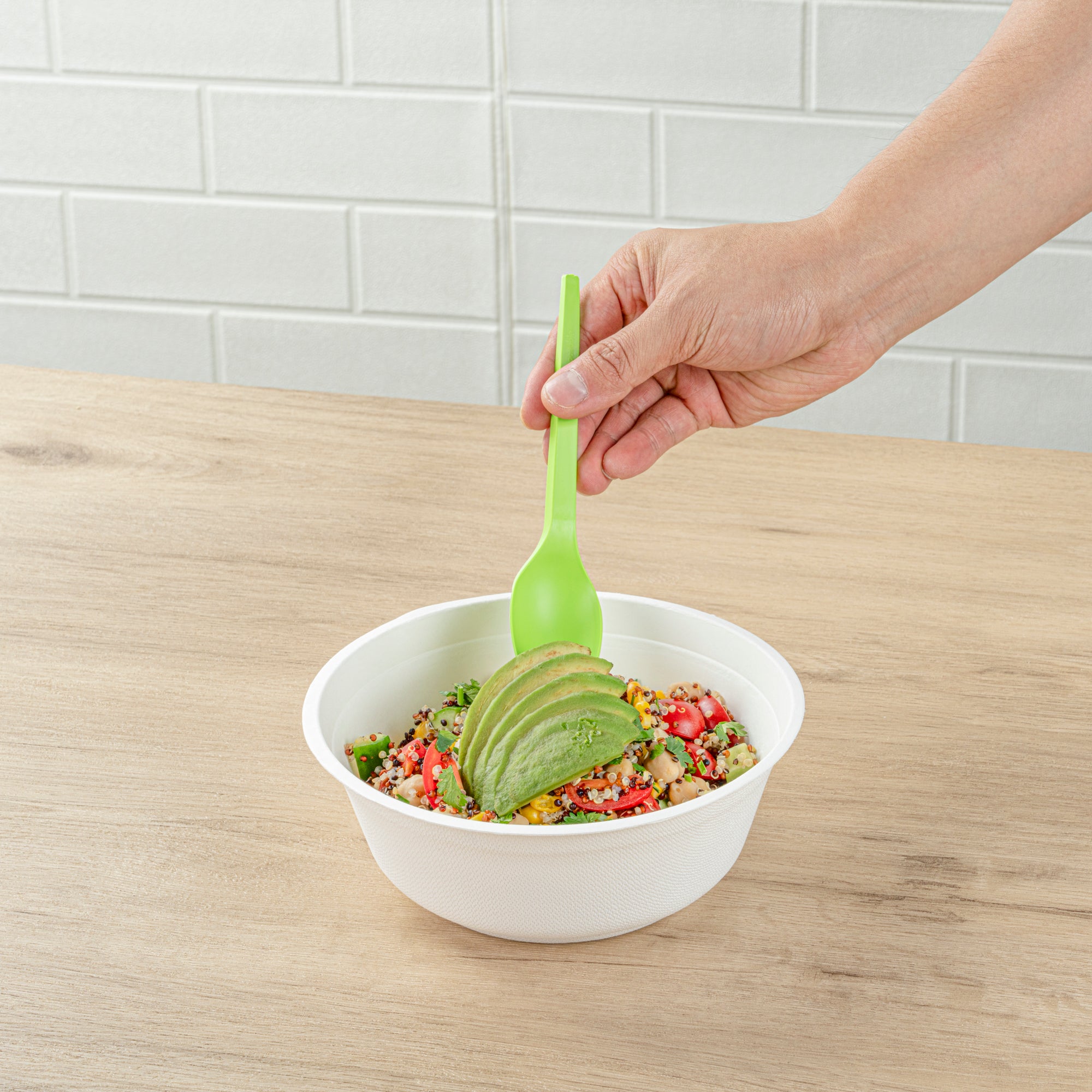 Eco-Friendly CPLA Plastic Cutlery Set - 100-Piece Compostable Utensils with Heat-Resistant Forks, Spoons & Knives | Perfect for Parties, Picnics & Sustainable Dining