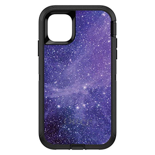 Purple Black White Stars Nebula On Black Case