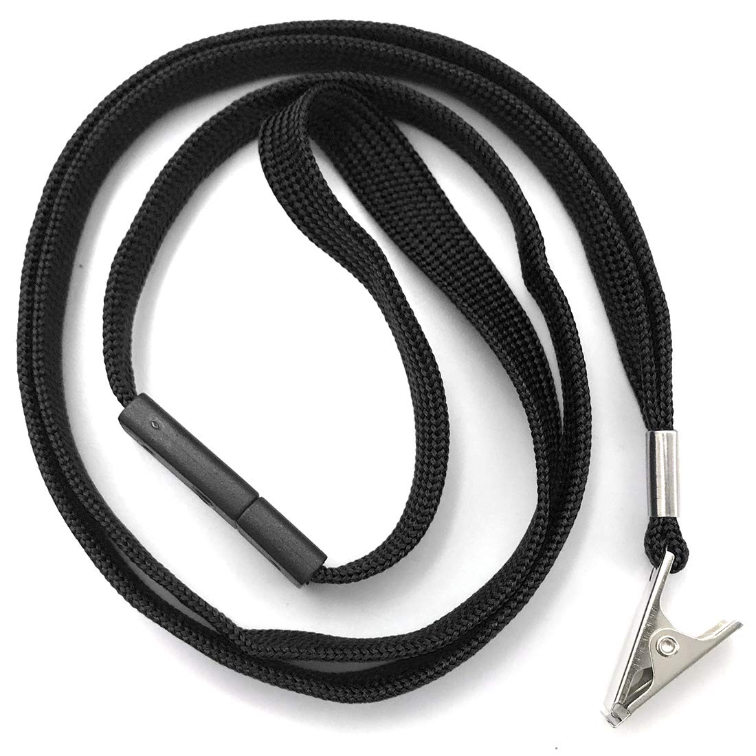 Breakaway Safety Lanyards - 25 PCS Black Badge Lanyards for Work & Events