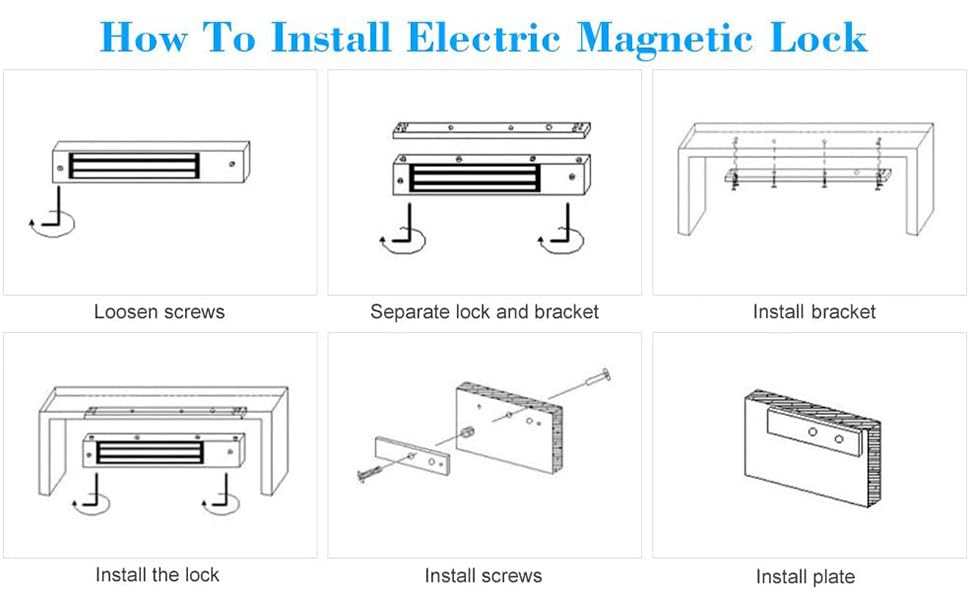 Waterproof 350LBS (180KG) Holding Force Electromagnetic Lock - 12V Fail Safe NC Mode Electric Magnetic Door Lock for Access Control System - Ideal for Office Buildings, Hotels & Security Gates