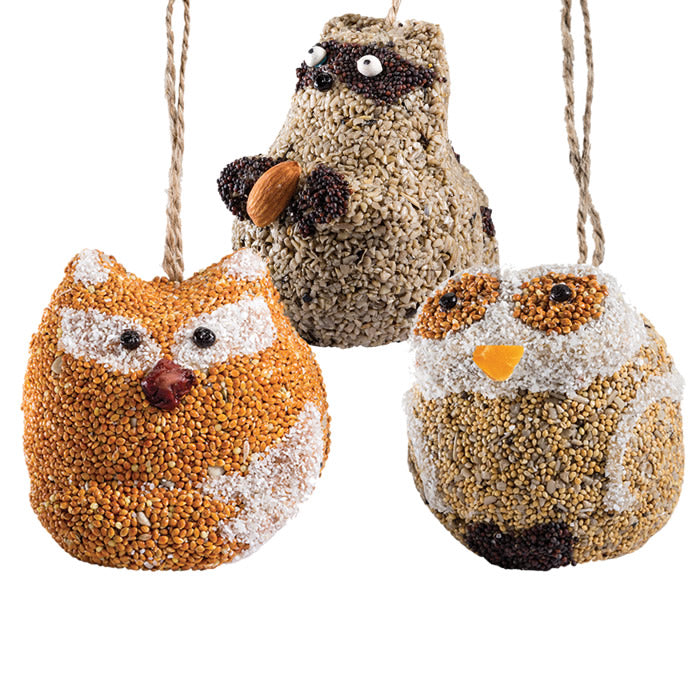 Woodland Friends Animal Figurines - Set of 3 Handcrafted Forest Creature Decor for Nursery, Kids Room & Nature-Themed Party Decorations