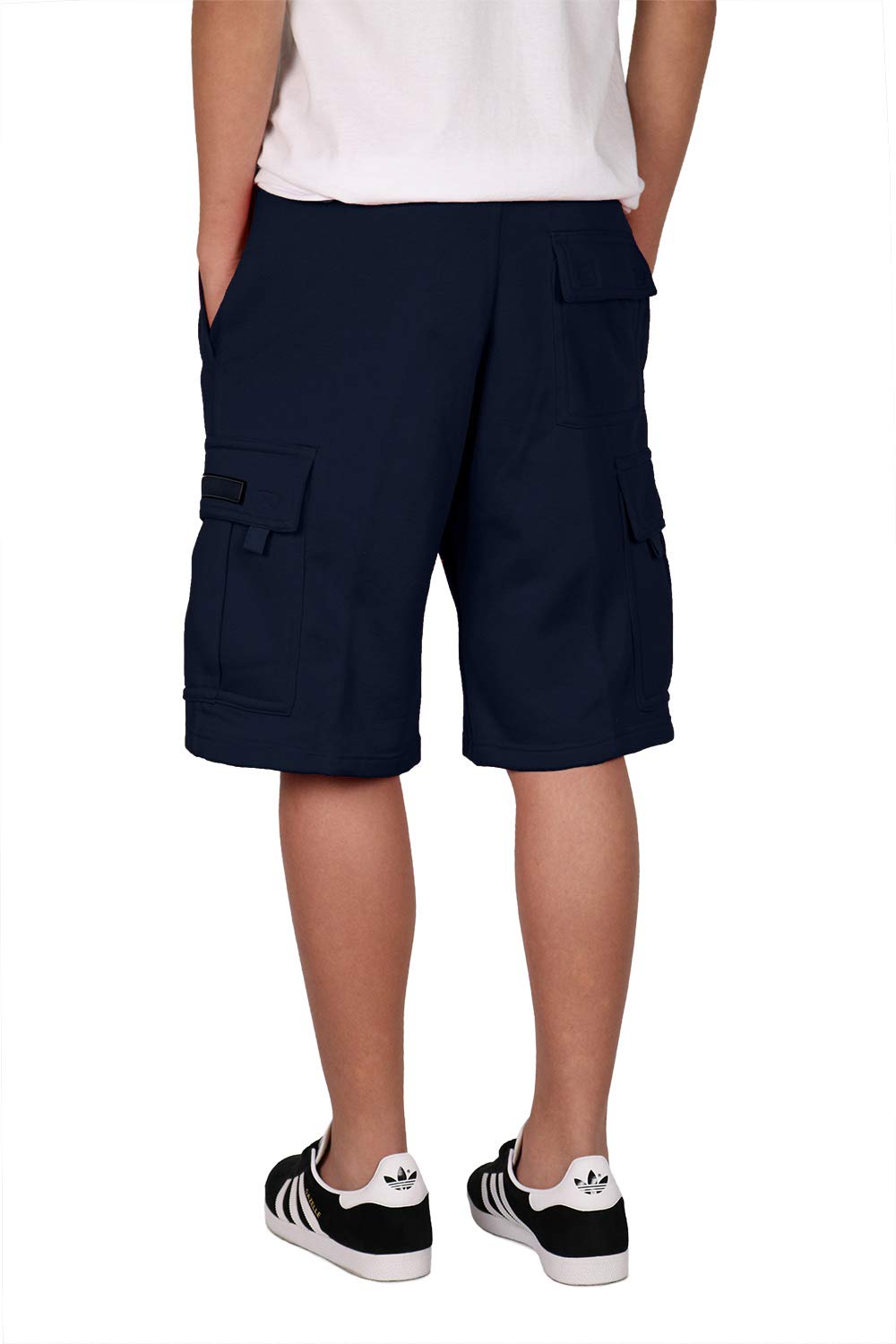 **Mens Fleece Cargo Sweat Shorts - Heavyweight Winter Workout & Lounge Pants for Outdoor Activities & Casual Wear**
