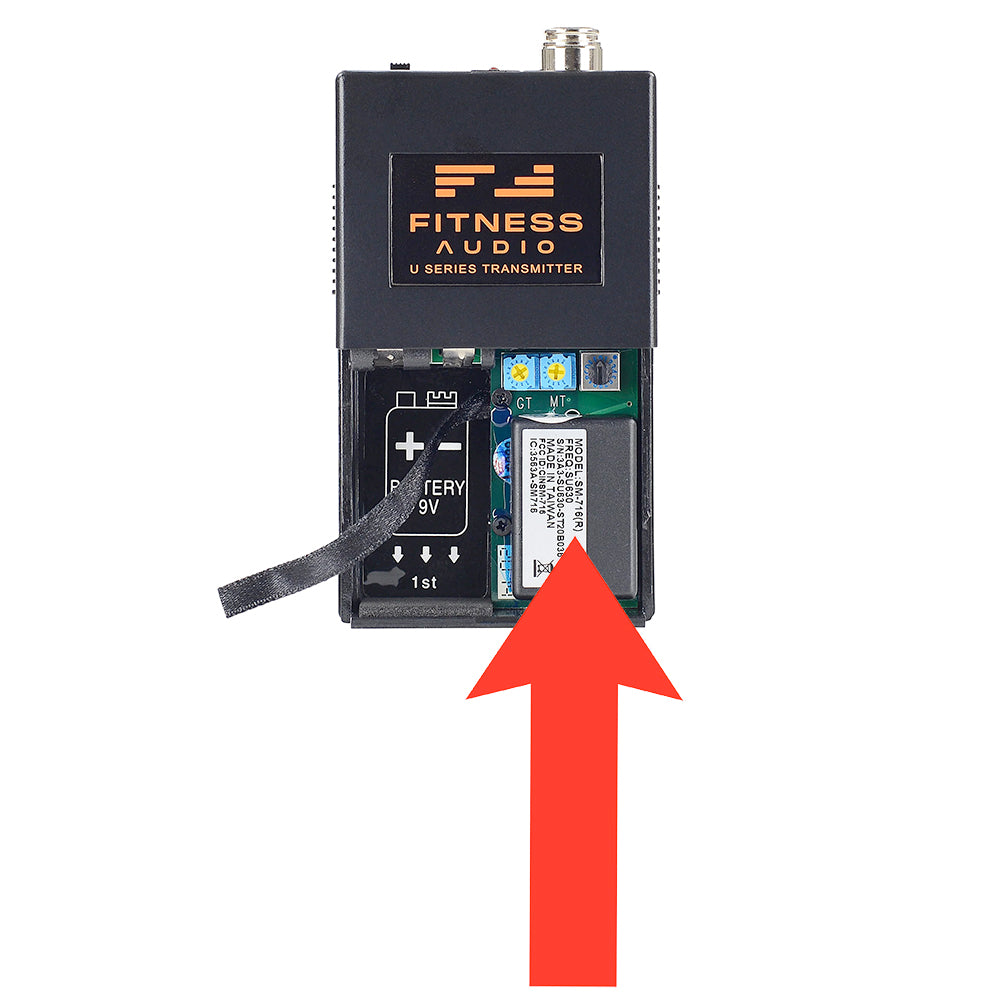 UHF Wireless Transmitter for Fitness Audio - U Series Professional Wireless Microphone System for Gym, Yoga, and Home Workouts