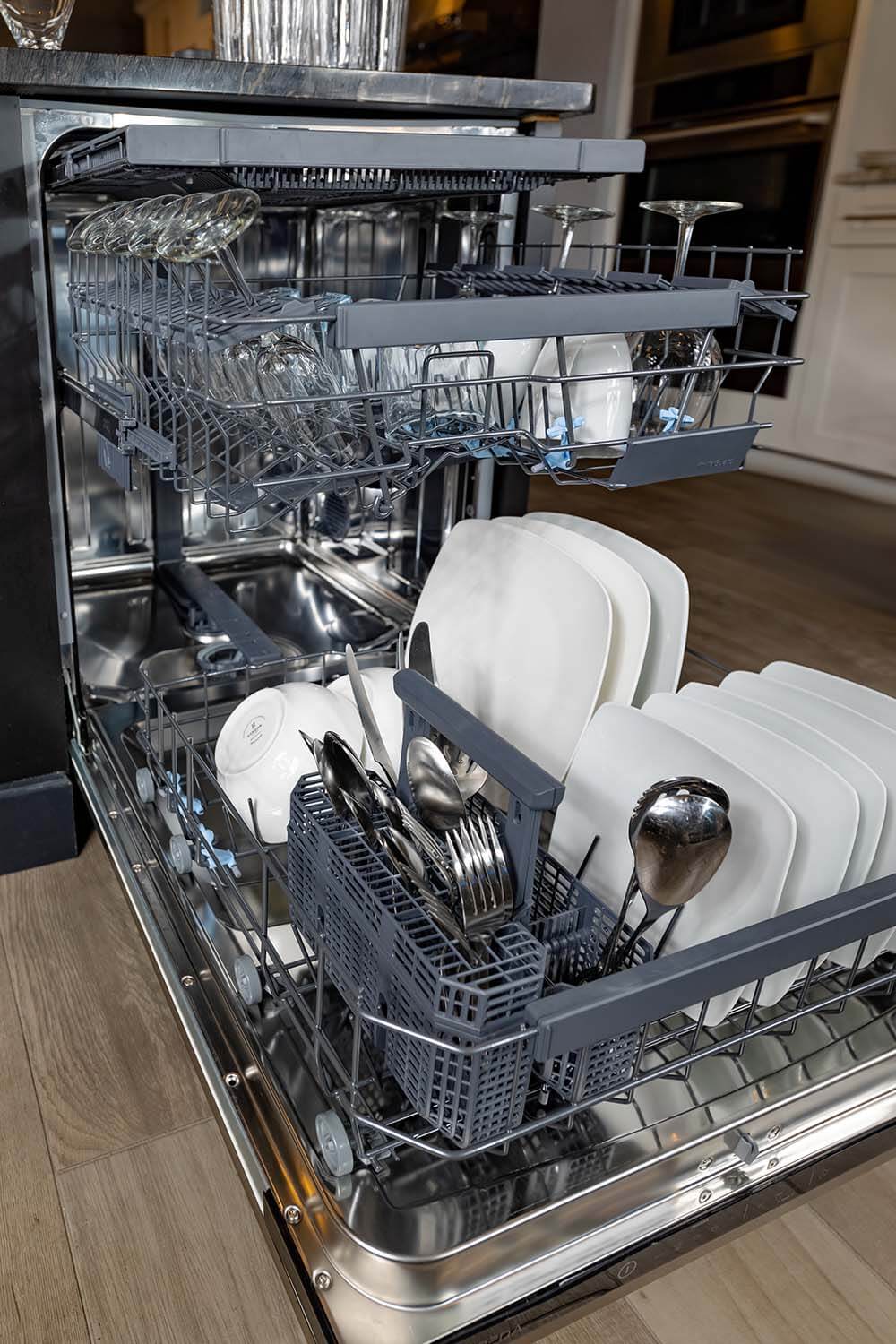 BREDA 24 Inch Panel Ready Dishwasher with 3rd Rack & Tall Tub - LUDWT30250 | Perfect for Large Families & Entertaining Guests