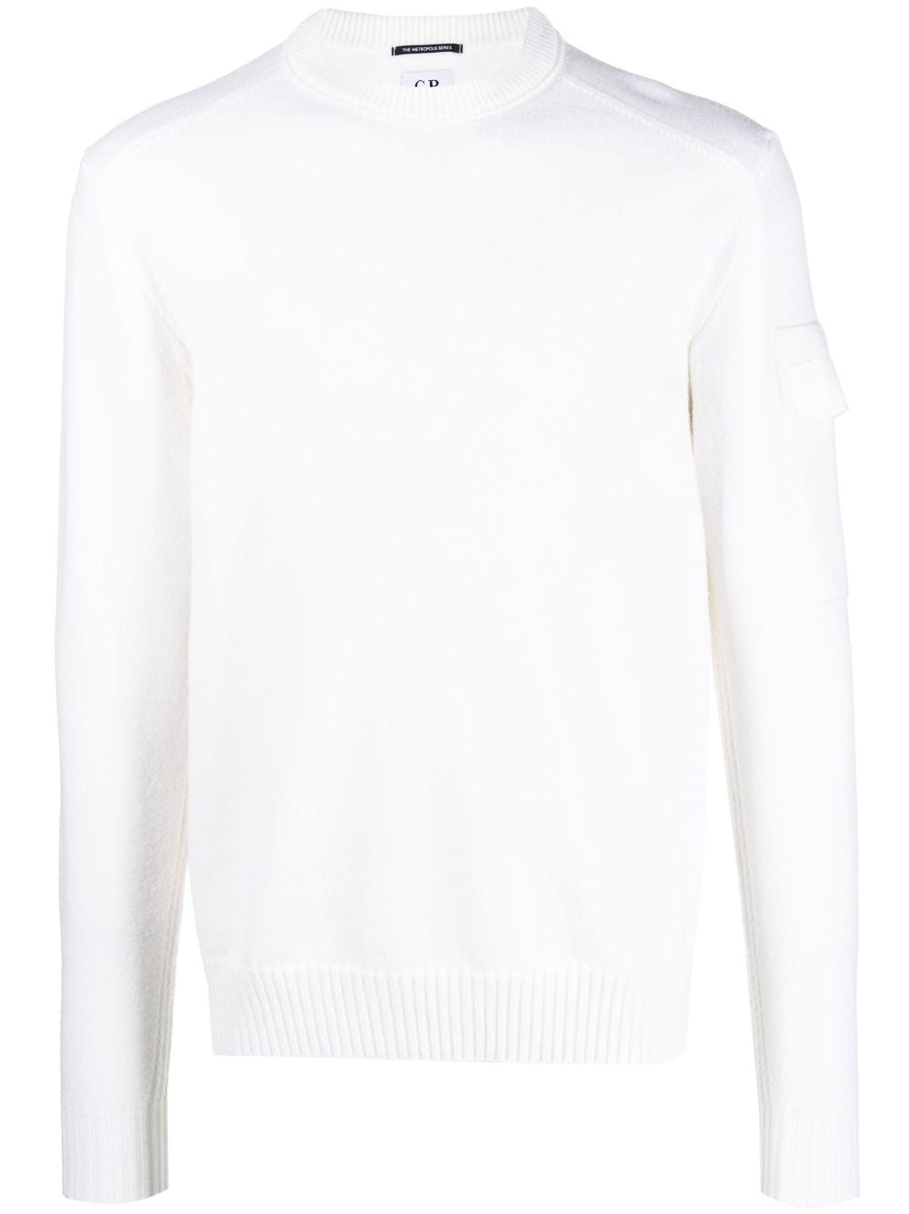 CP COMPANY METROPOLIS Sweater - Premium White Knit Pullover for Men | Urban Streetwear & Casual Winter Fashion