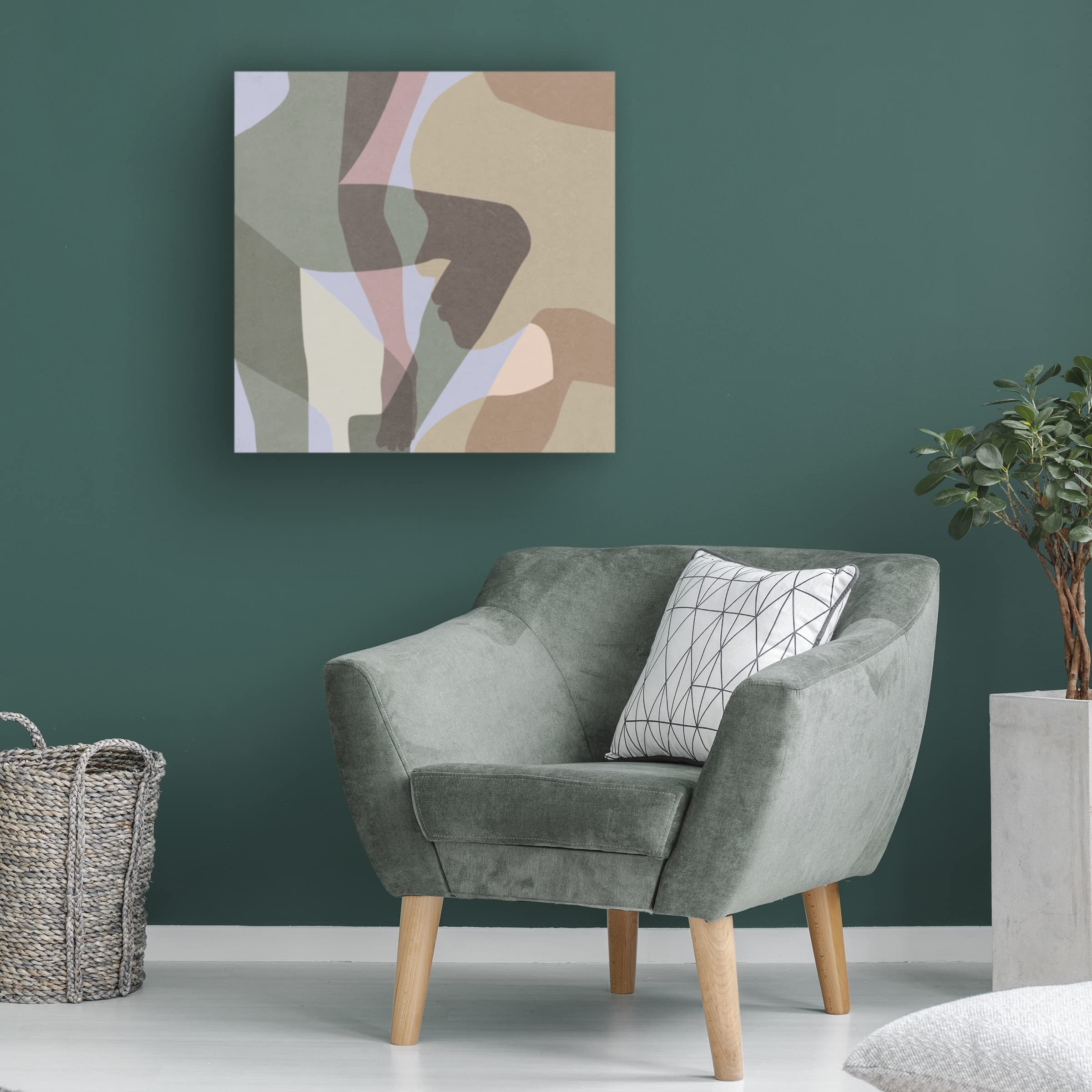Trademark Fine Art 'Stories In Between II' Canvas Wall Art by Melissa Wang - Modern Abstract Painting for Living Room, Bedroom & Office Decor