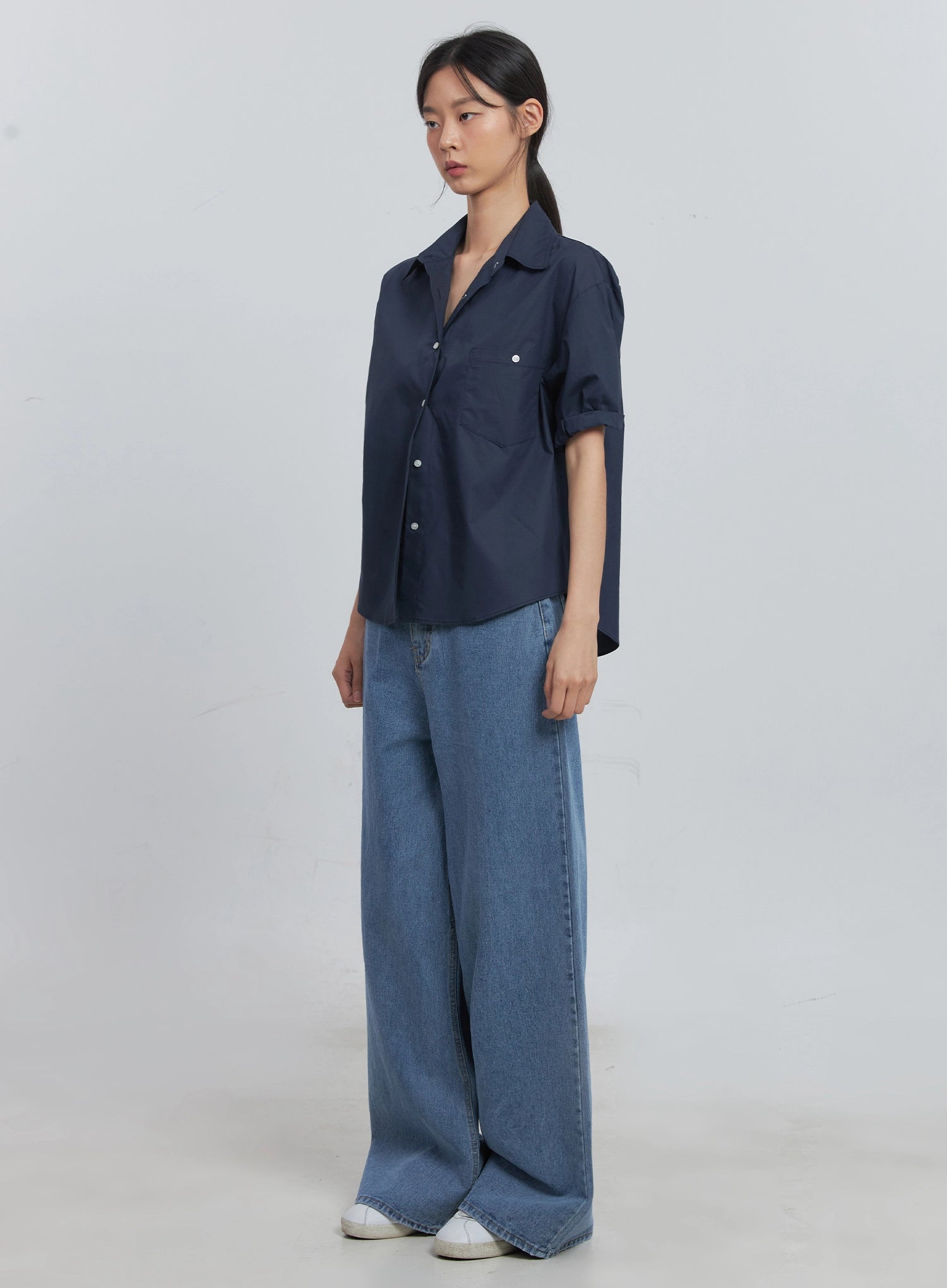 Daniela High Waisted Wide Leg Jeans for Women - Stretchy Comfort Denim Pants - Perfect for Casual Outings, Office Wear & Date Nights